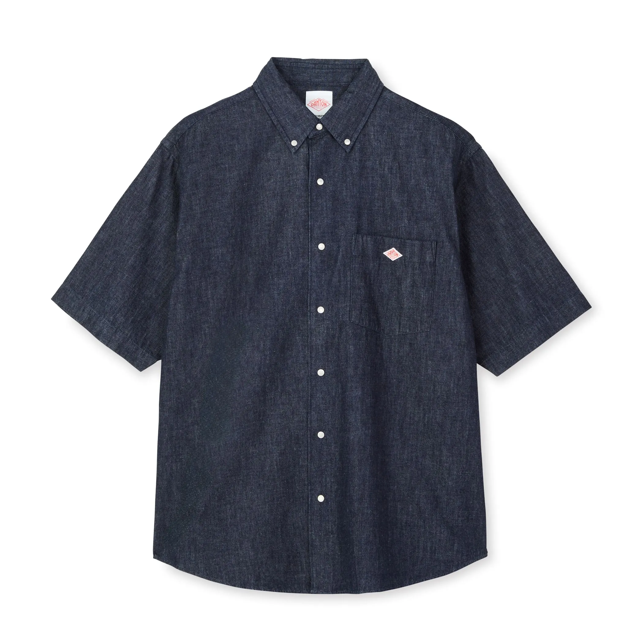 Men's Denim Dungaree Short Sleeve Button-Down Shirt sold by Danton