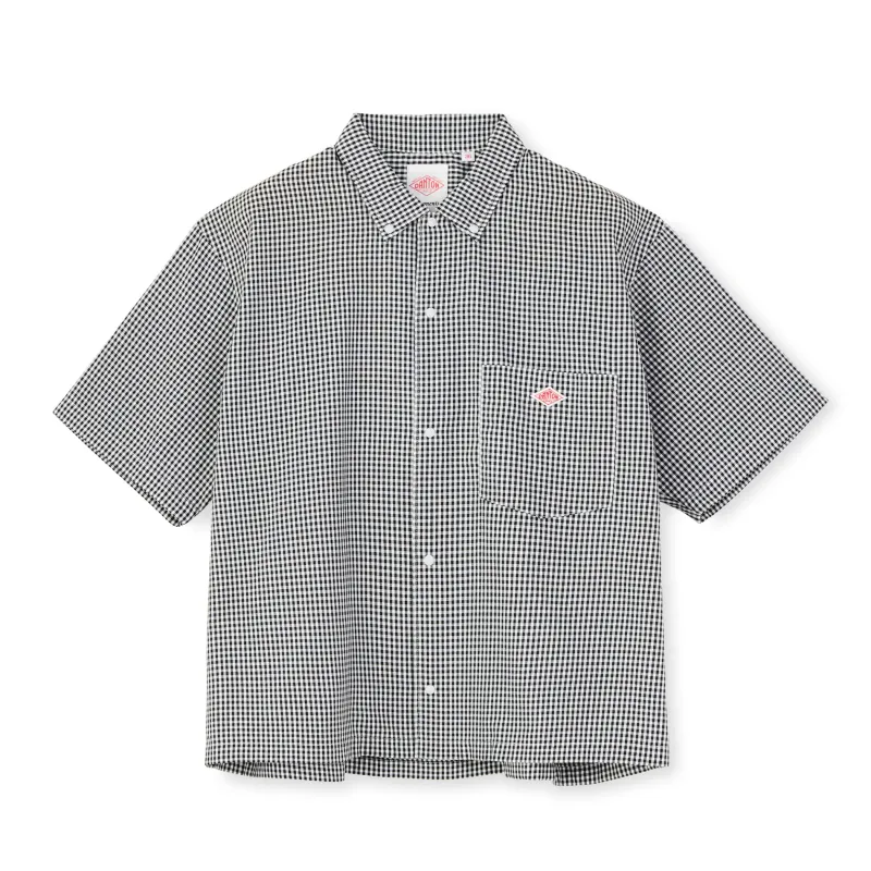 Women's Oxford Short Sleeve Button-Down Shirt made by Danton