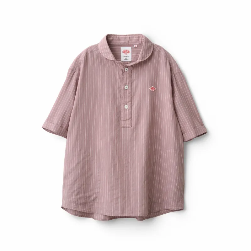 Women's Linen Round Collar Short Sleeve Pullover Shirt Pattern made by Danton