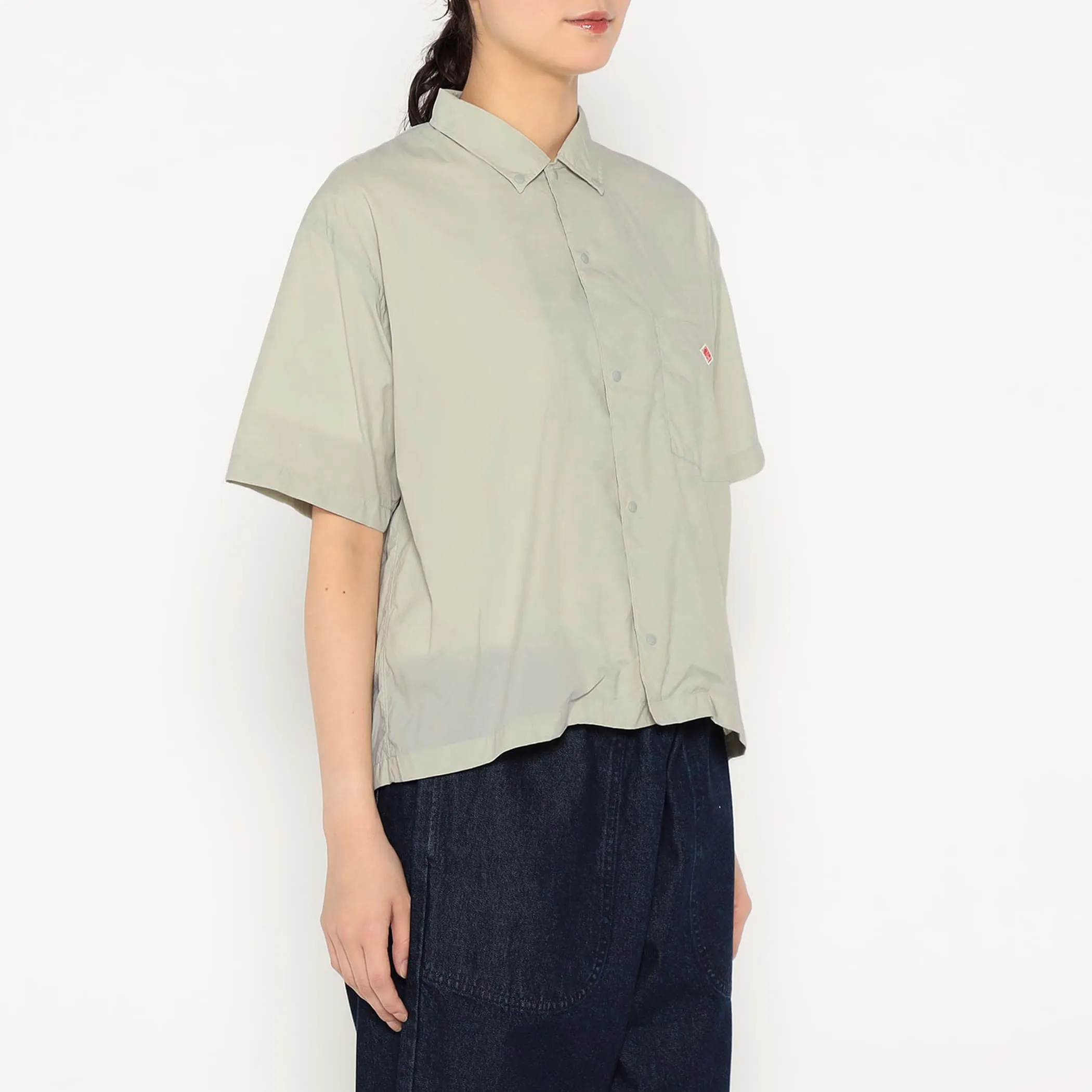 Women's Typewriter Short Sleeve Button-Down Shirt sold by Danton product image thumbnail 4