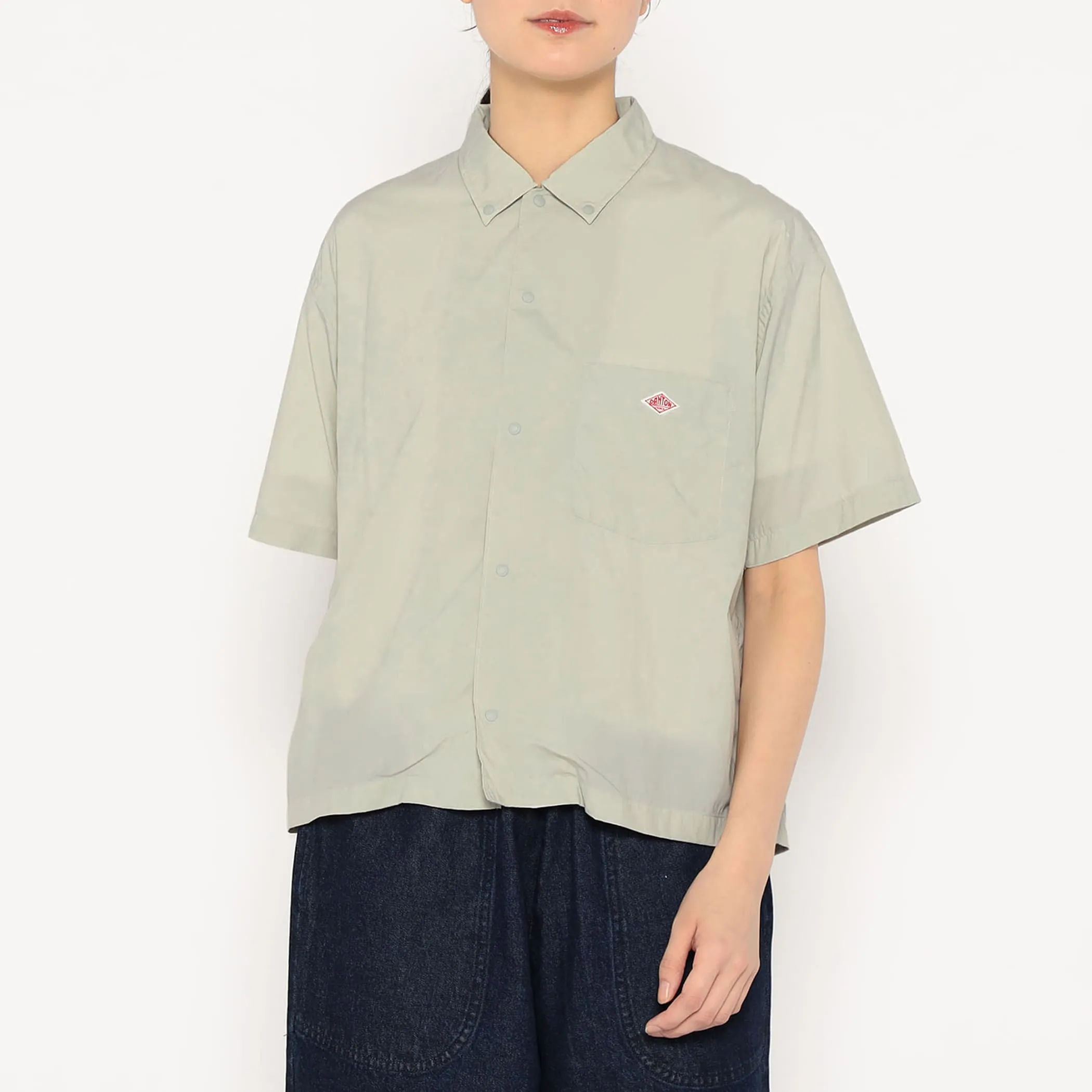 Women's Typewriter Short Sleeve Button-Down Shirt sold by Danton product image thumbnail 2