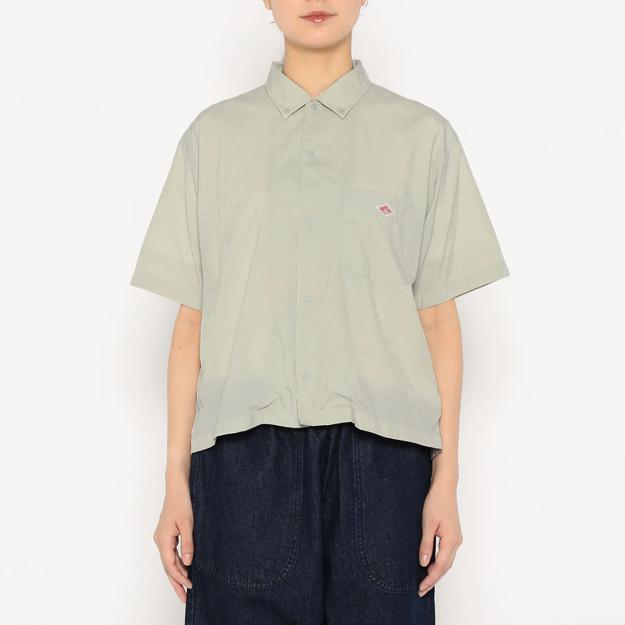 Women's Typewriter Short Sleeve Button-Down Shirt sold by Danton product image thumbnail 3