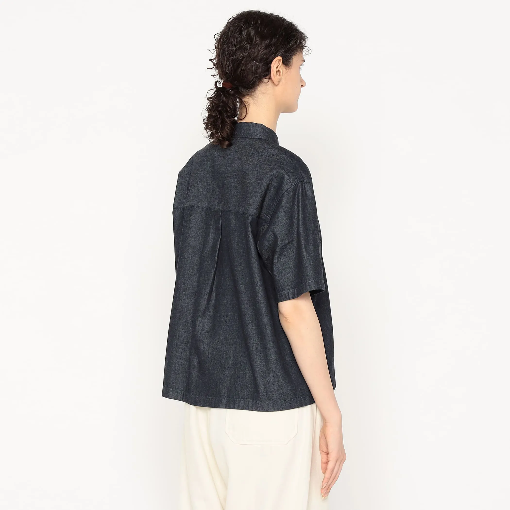 Women's Denim Dungaree Short Sleeve B.D Shirt sold by Danton product image thumbnail 5