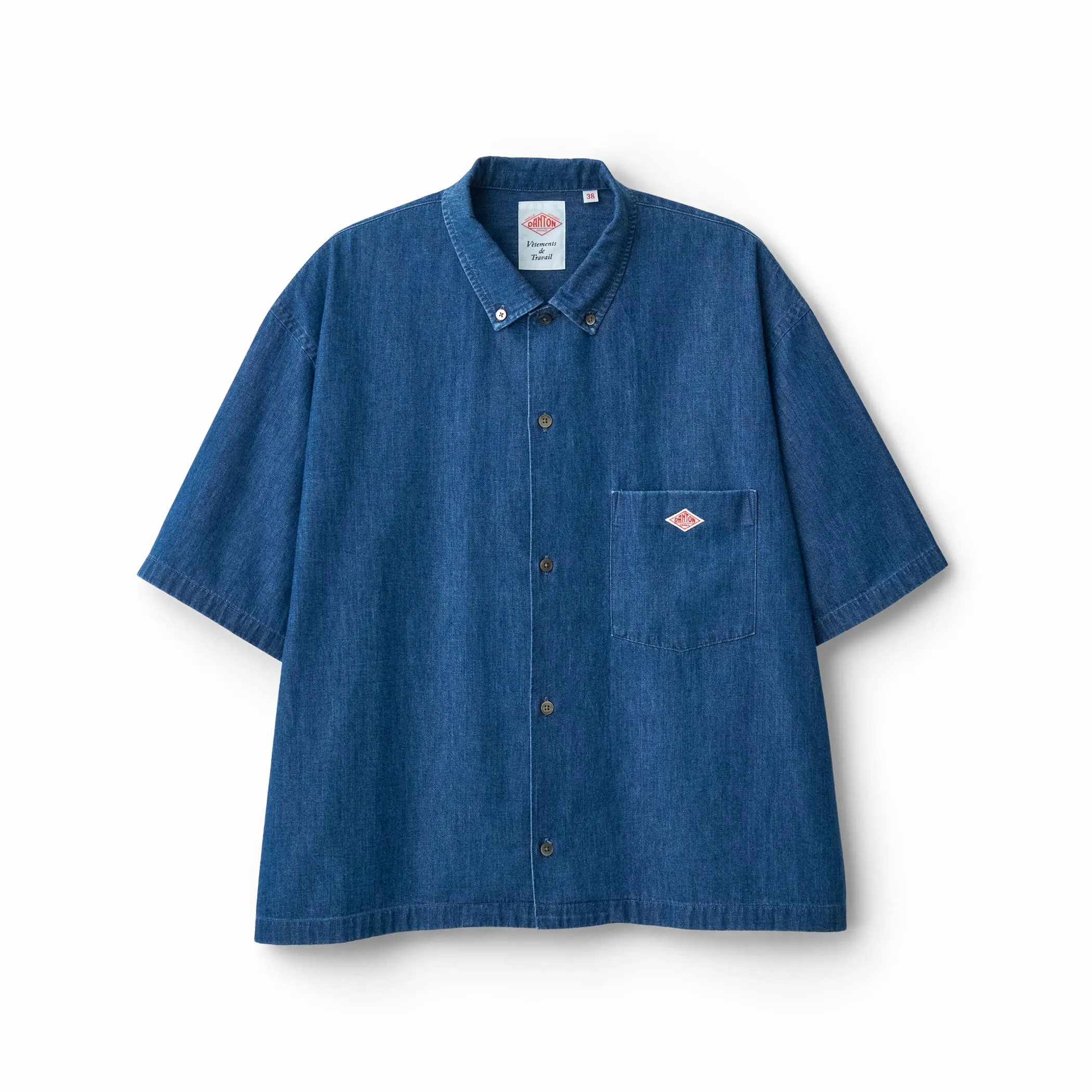 Women's Denim Dungaree Short Sleeve B.D Shirt sold by Danton