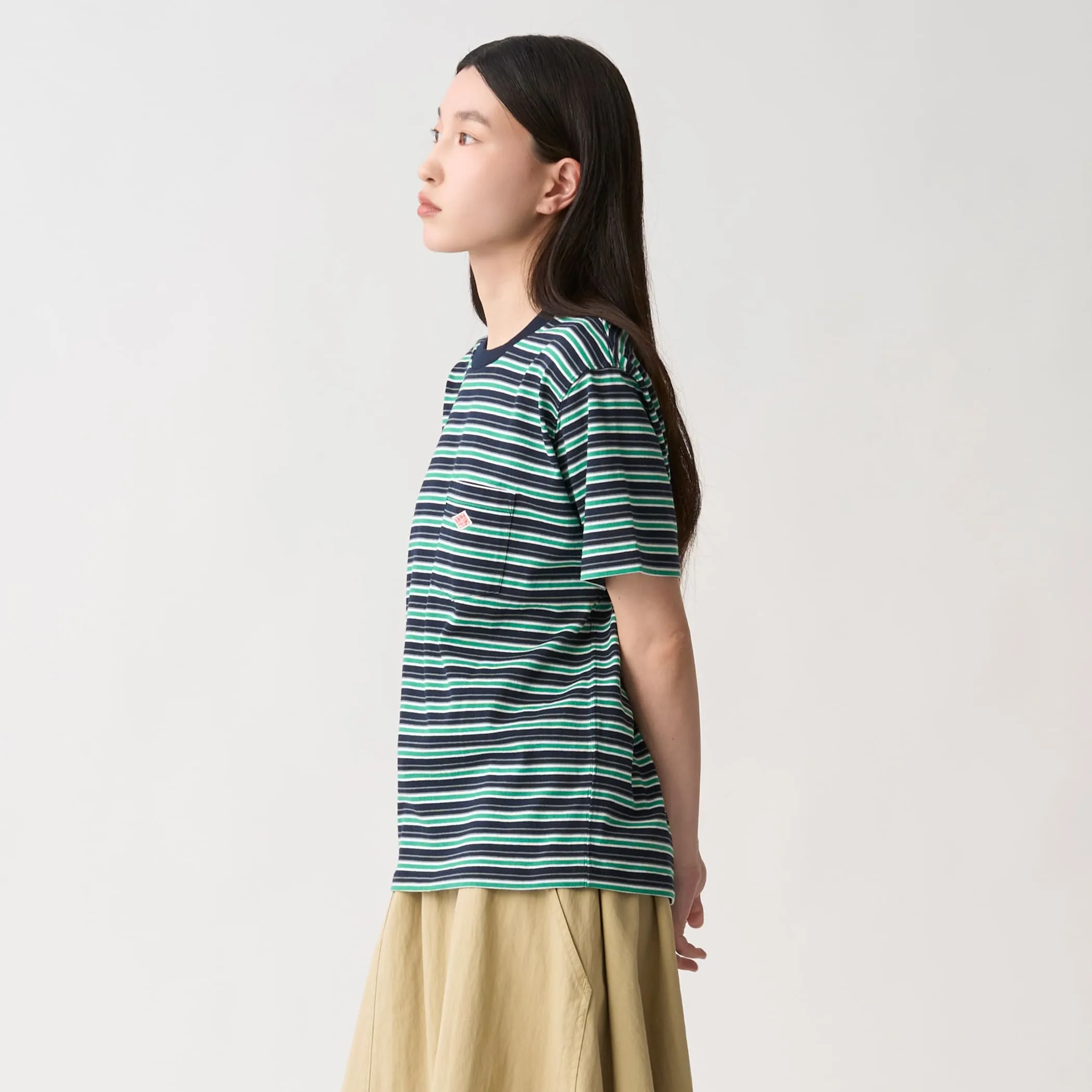 Women’s Short Sleeve Pocket T-Shirt Stripe sold by Danton product image thumbnail 3