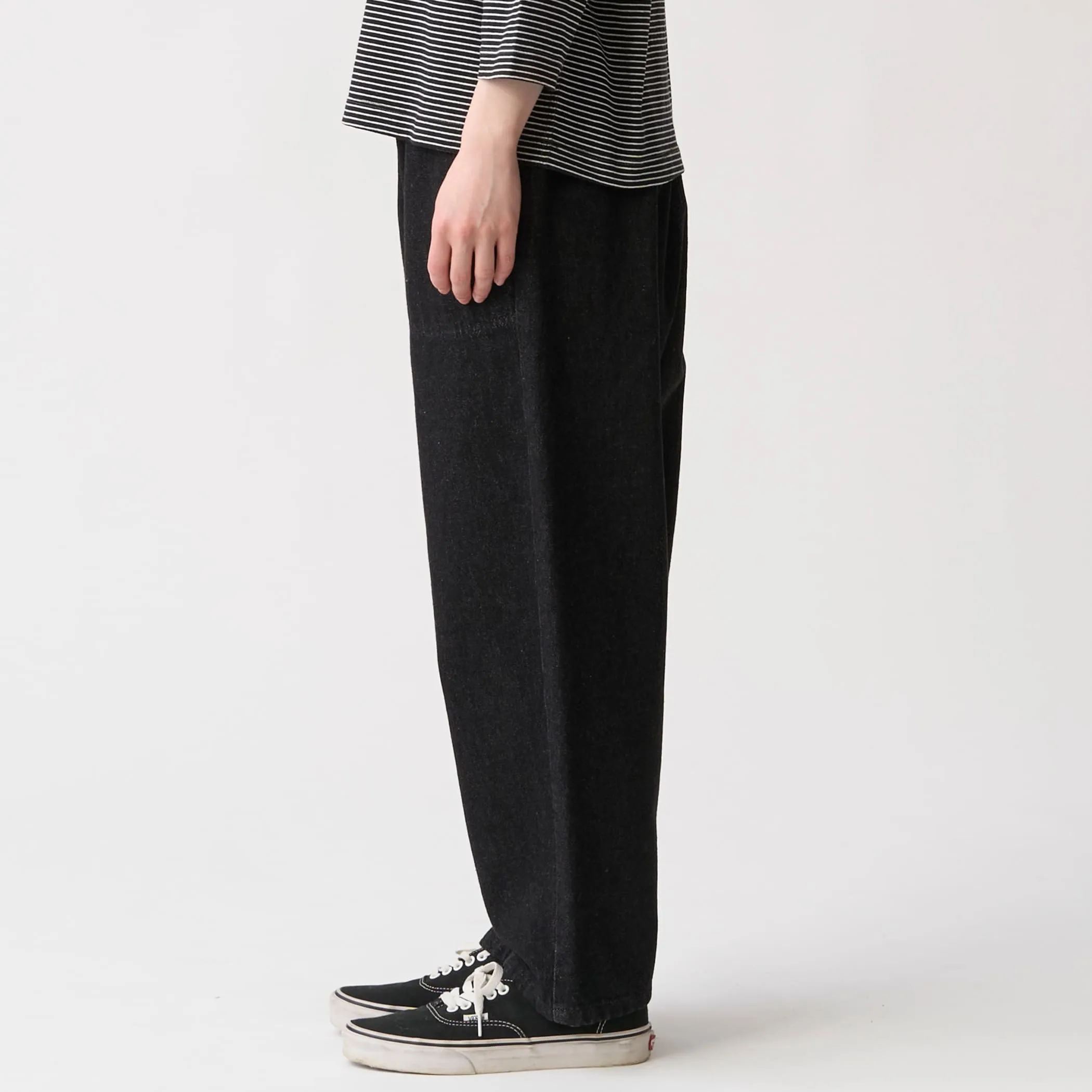 Women’s Black Denim Easy Pants sold by Danton product image thumbnail 4