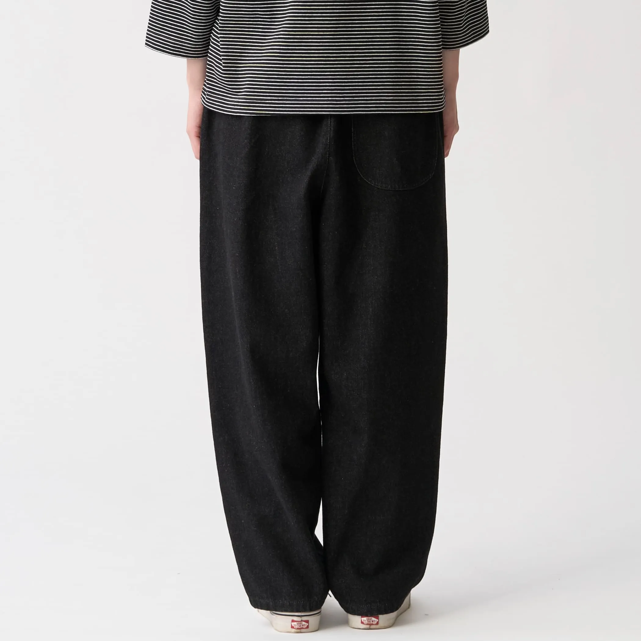 Women’s Black Denim Easy Pants sold by Danton product image thumbnail 5