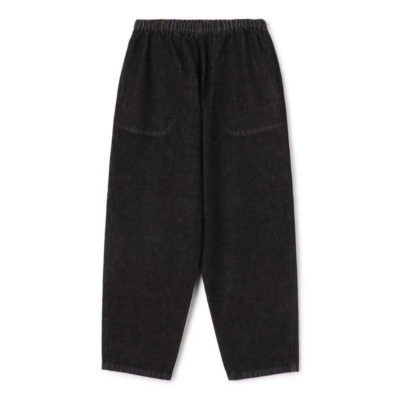 Women’s Black Denim Easy Pants made by Danton