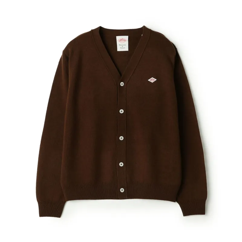 Men's Lambswool V-Neck Knit Cardigan made by Danton