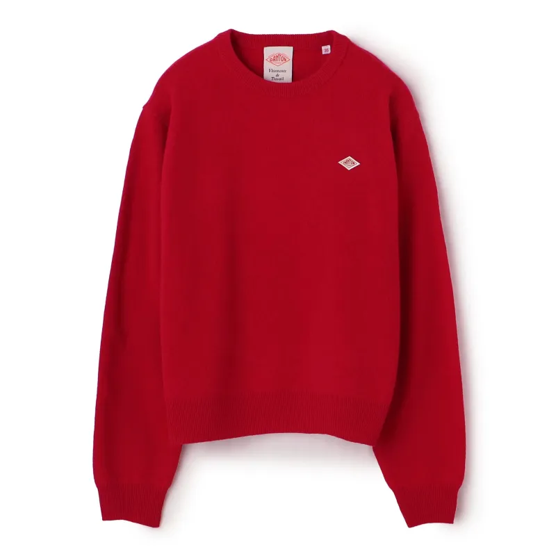 Women's Lambswool Crew Neck Knit Pullover made by Danton