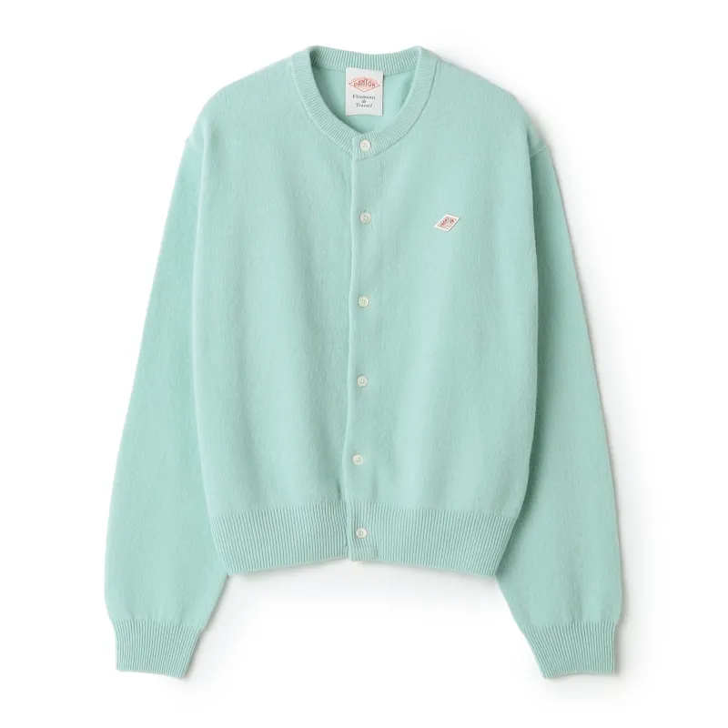 Women's Lambswool Crew Neck Knit Cardigan made by Danton