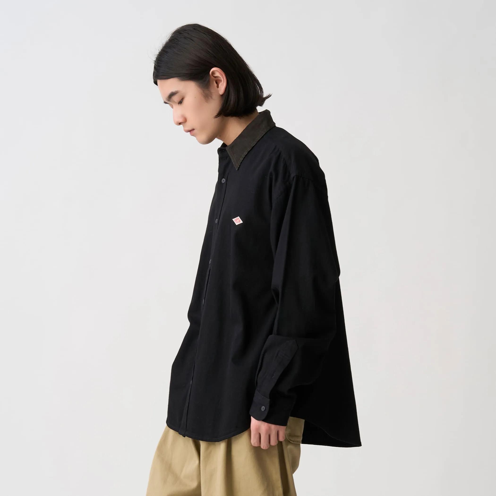 Men's Denim Corduroy Collar Shirt sold by Danton product image thumbnail 3