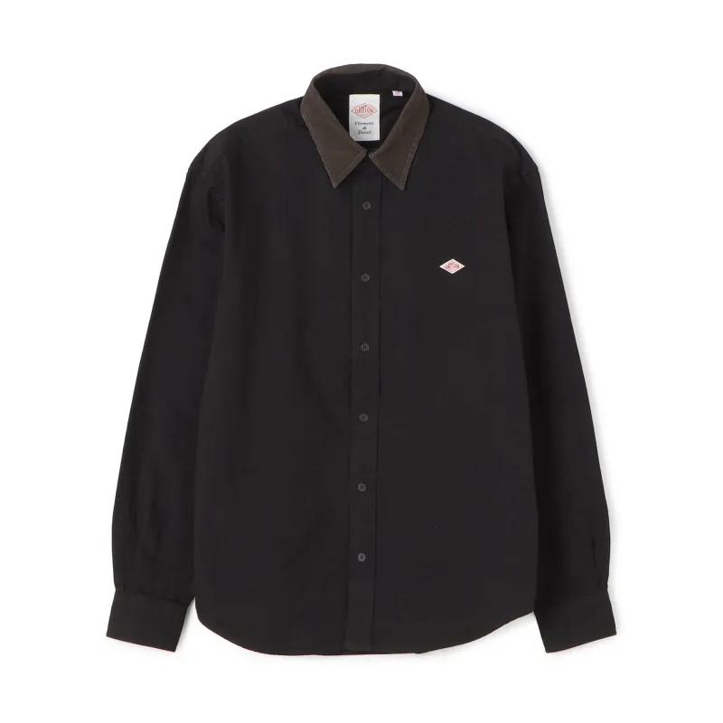 Men's Denim Corduroy Collar Shirt made by Danton