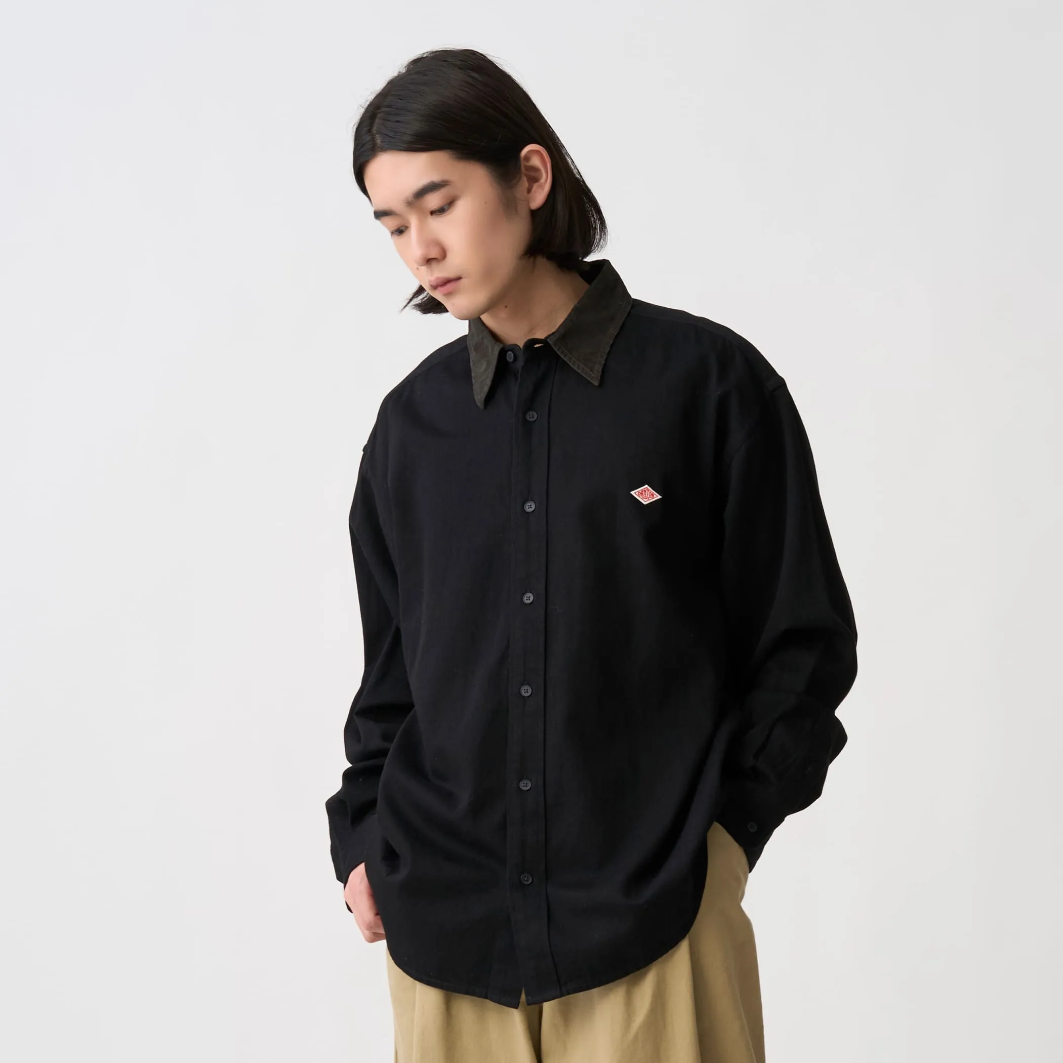 Men's Denim Corduroy Collar Shirt sold by Danton product image thumbnail 2