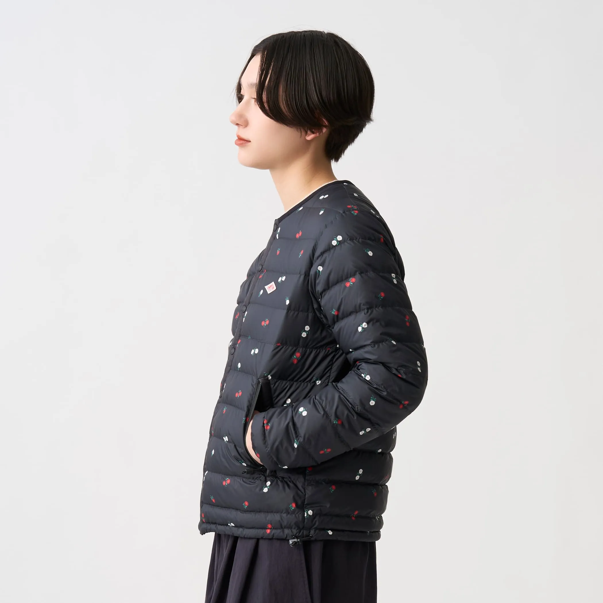 Women's Crewneck Inner Down Jacket - Flower Print sold by Danton product image thumbnail 3