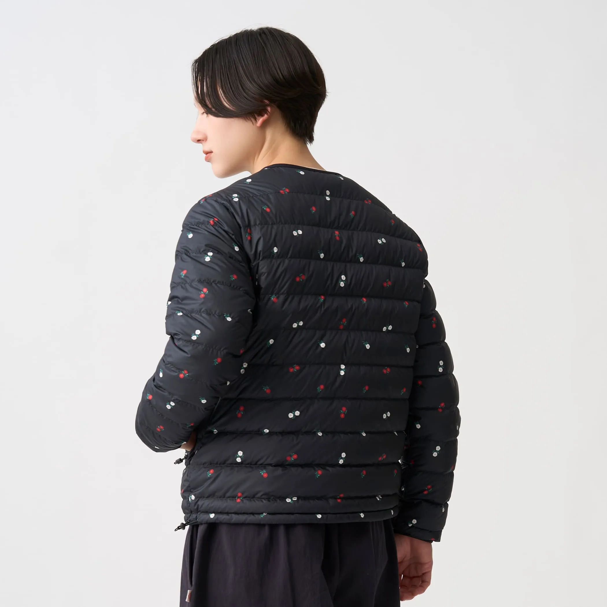 Women's Crewneck Inner Down Jacket - Flower Print sold by Danton product image thumbnail 4