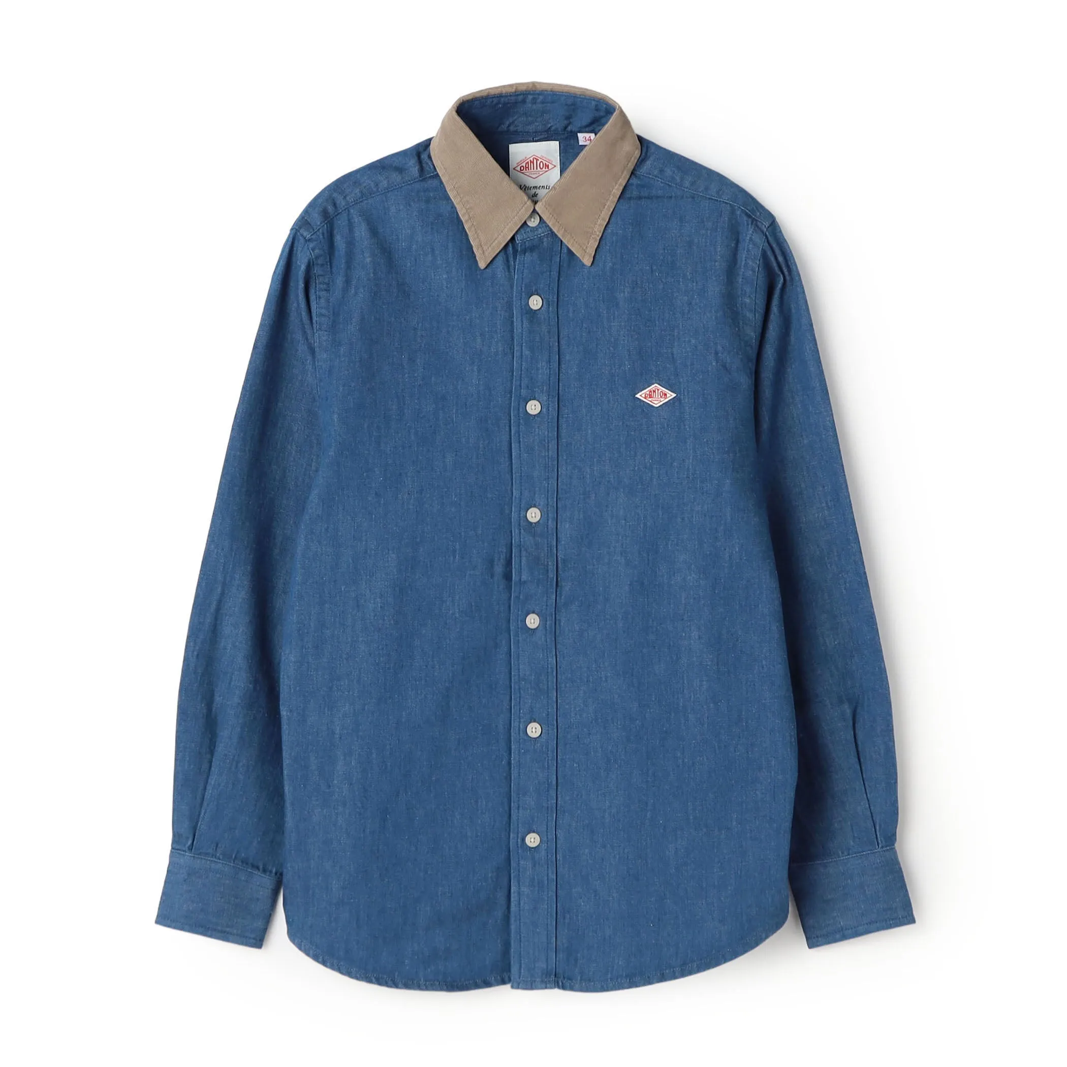 Women's Denim Corduroy Collar Shirt sold by Danton