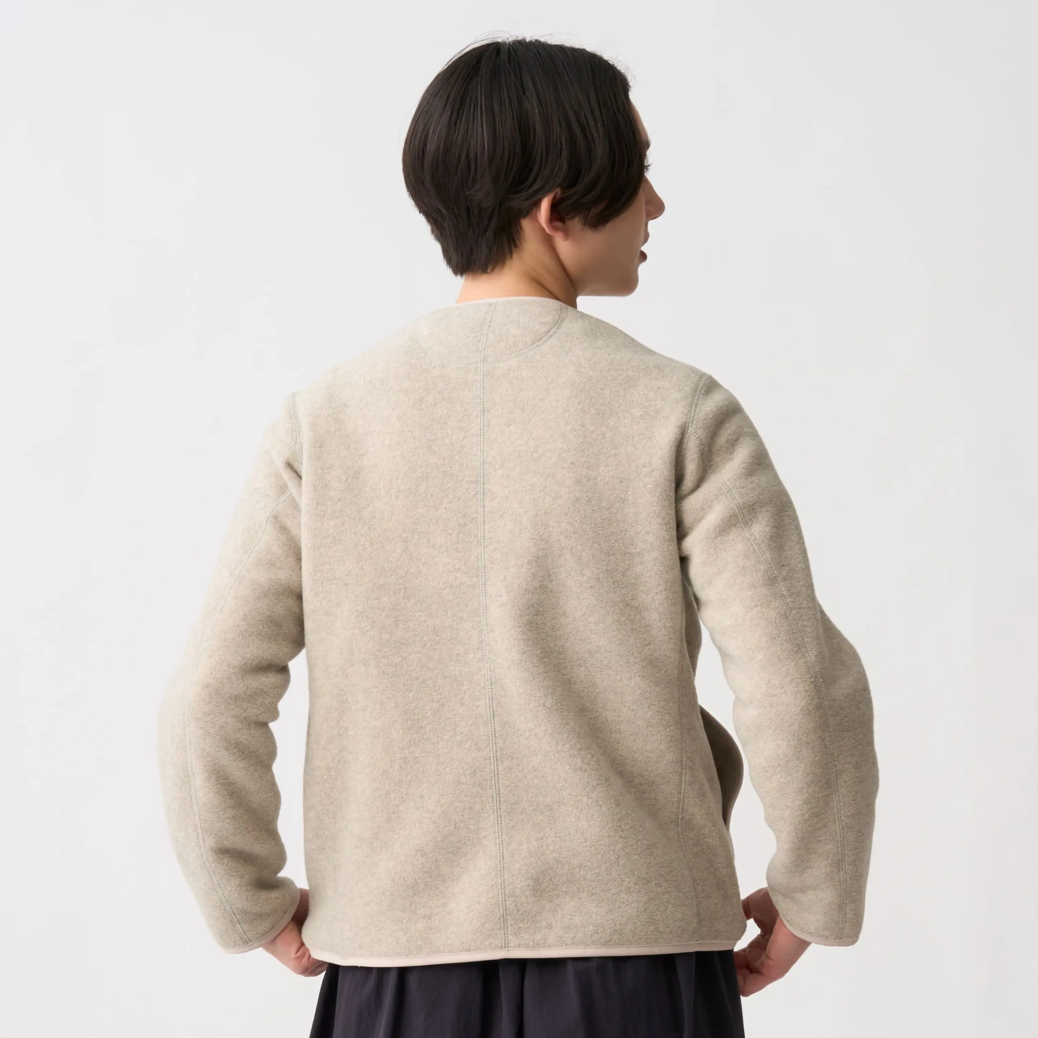 Women's Fleece Collarless Jacket sold by Danton product image thumbnail 4