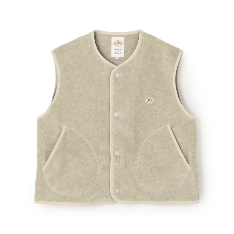 Women's Fleece Collarless Vest made by Danton