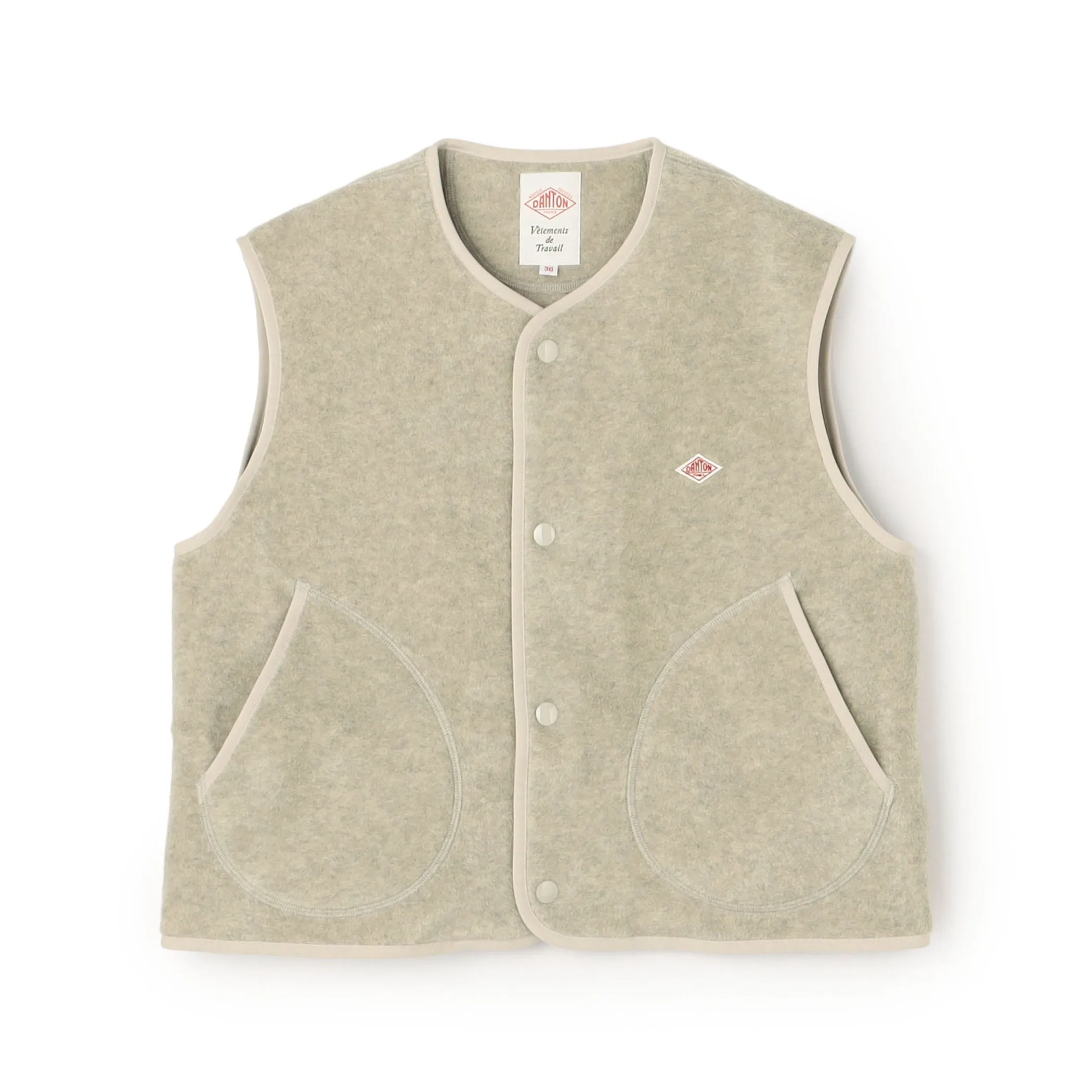 Women's Fleece Collarless Vest sold by Danton