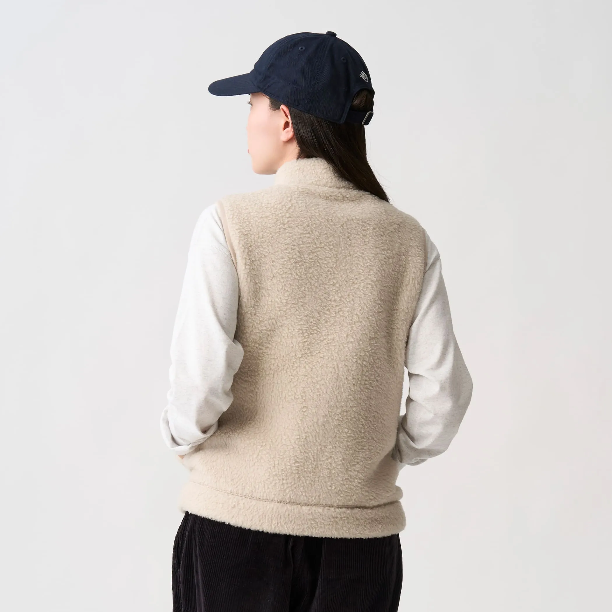 Women's Double Face Boa Stand Collar Vest sold by Danton product image thumbnail 4