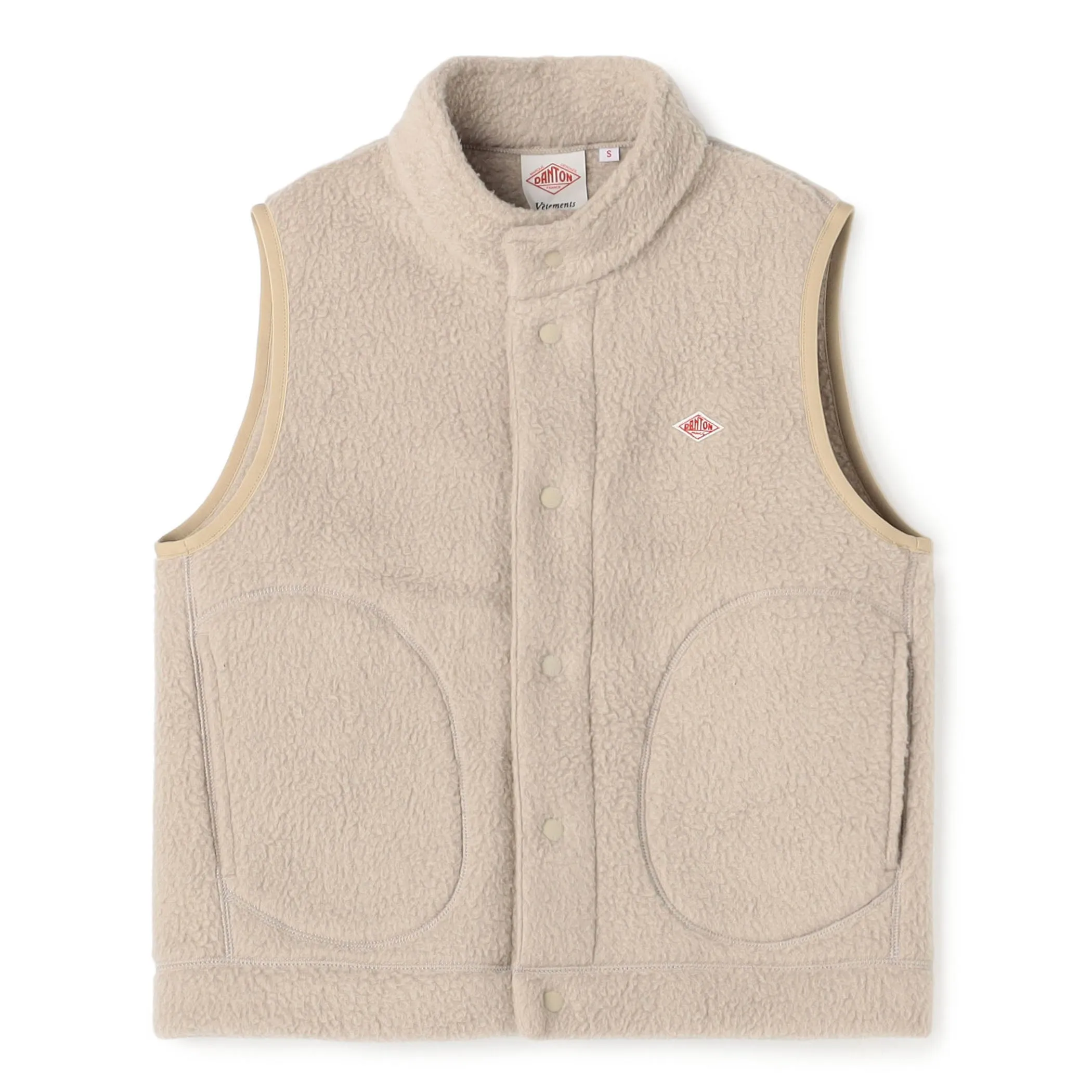 Women's Double Face Boa Stand Collar Vest sold by Danton