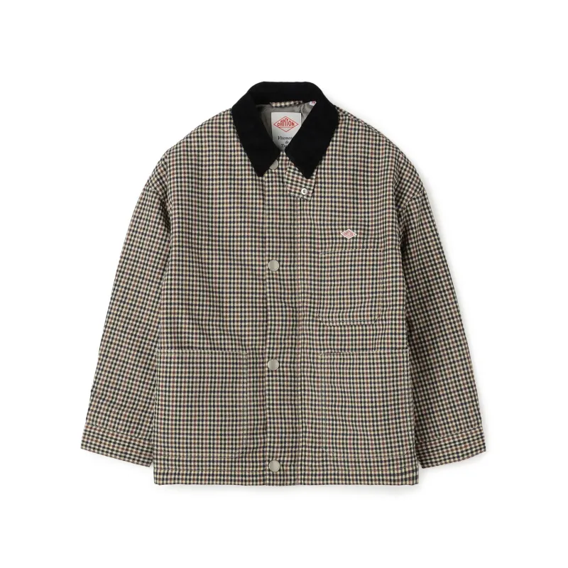 Women's Nylon Tussah Work Jacket Plaid made by Danton
