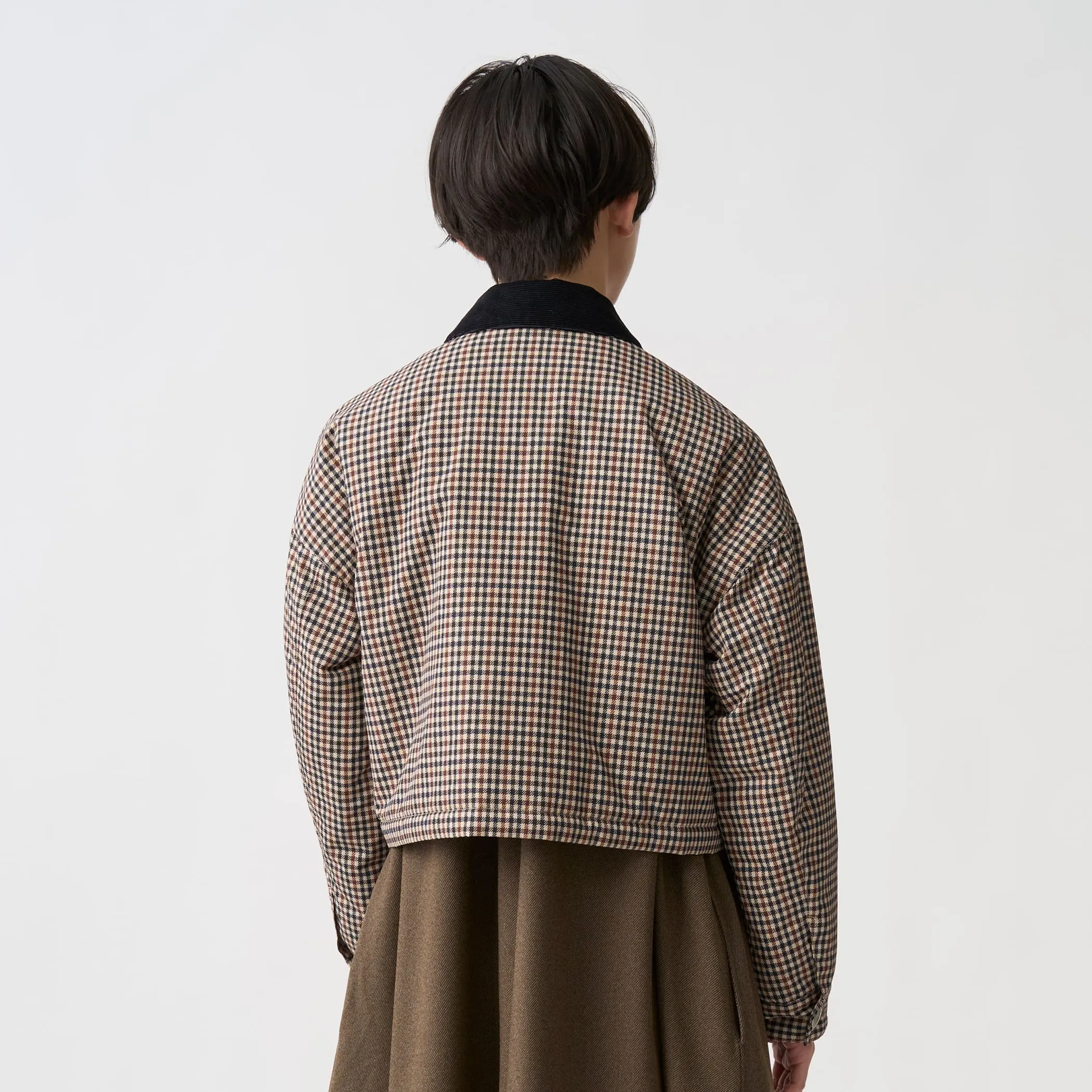 Women's Nylon Tussah Short Jacket Plaid sold by Danton product image thumbnail 4