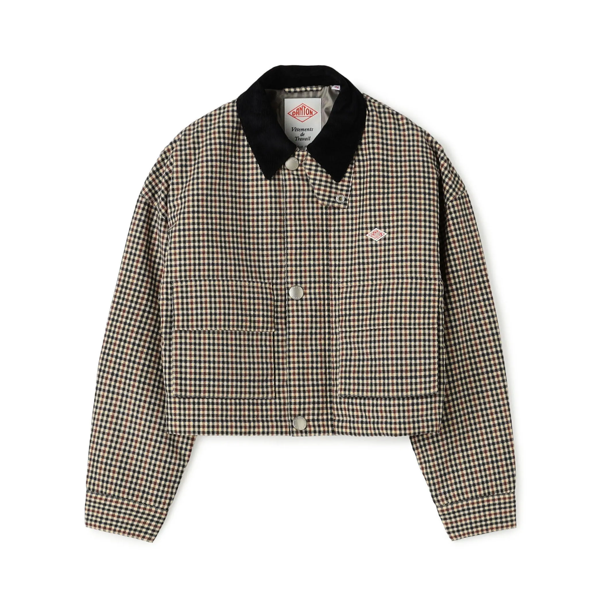 Women's Nylon Tussah Short Jacket Plaid sold by Danton