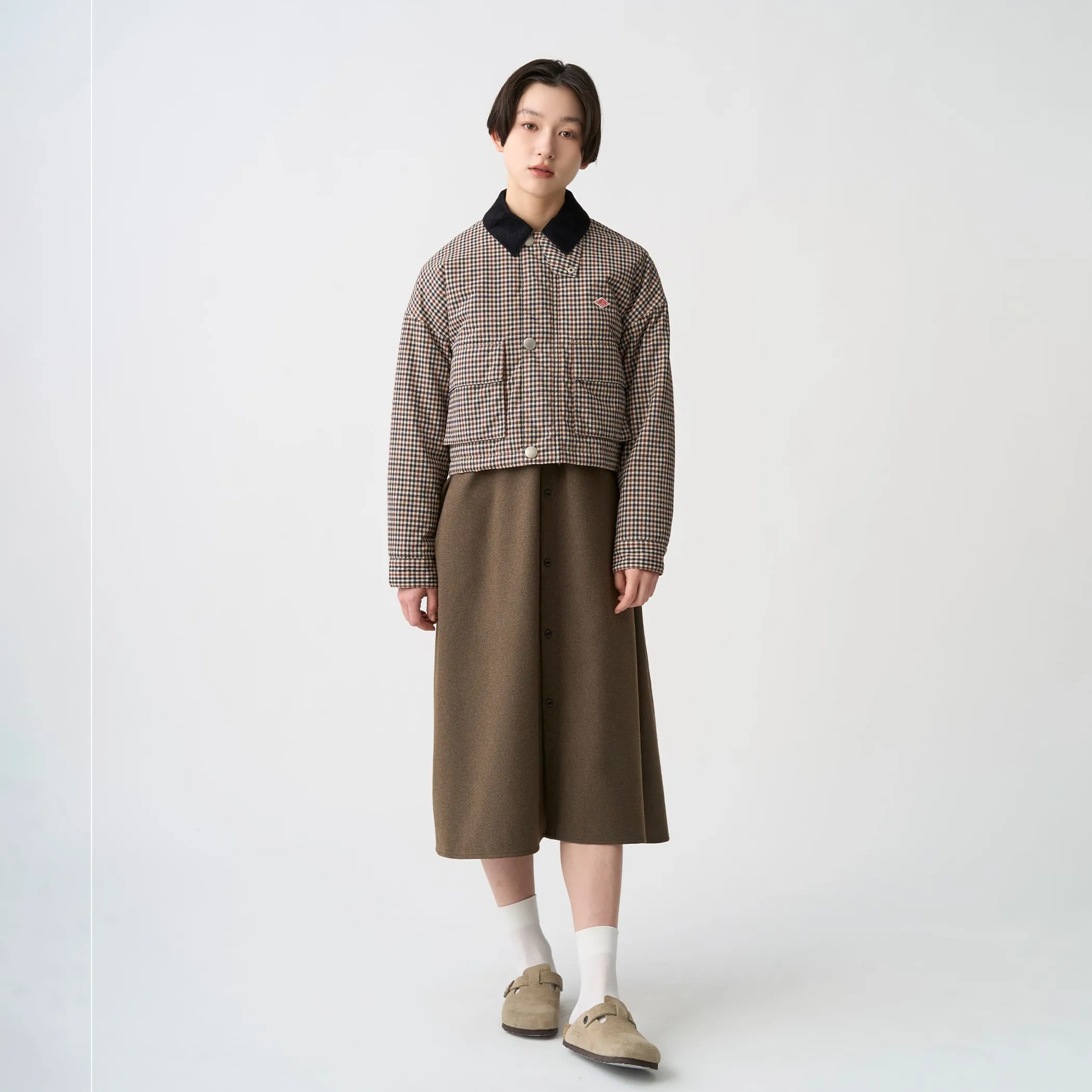 Women's Nylon Tussah Short Jacket Plaid sold by Danton product image thumbnail 5