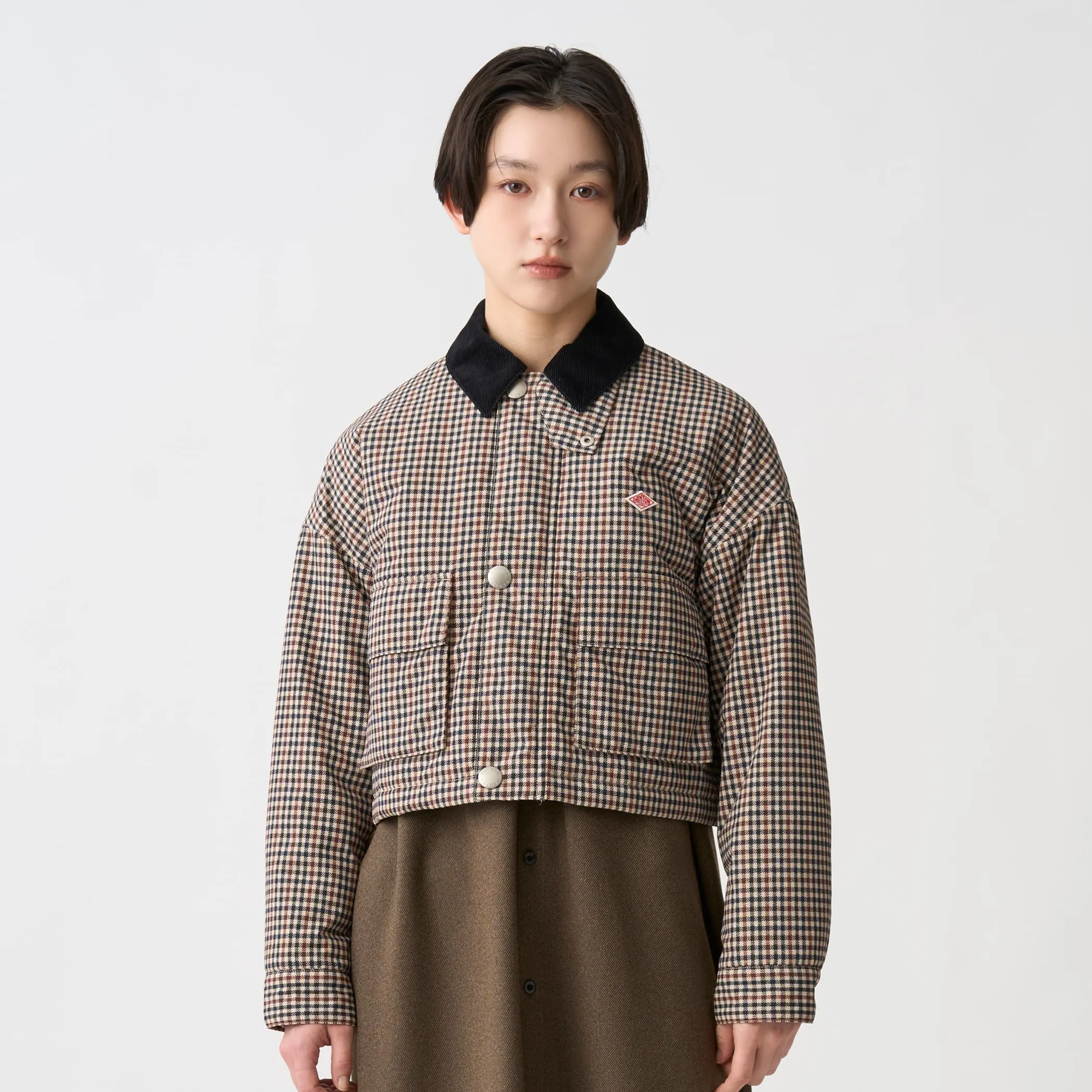 Women's Nylon Tussah Short Jacket Plaid sold by Danton product image thumbnail 2