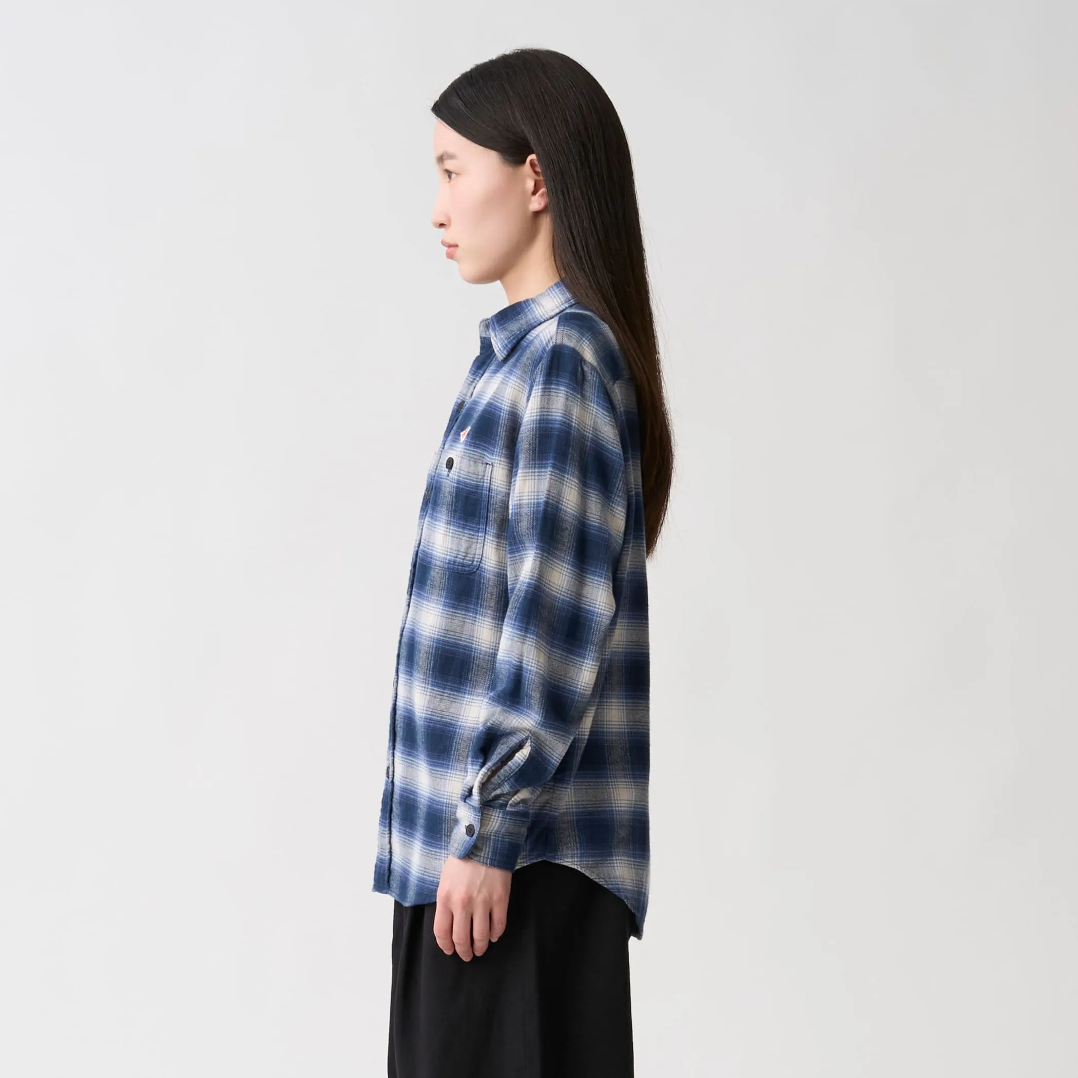 Women's Flannel Check Regular Collar Shirt sold by Danton product image thumbnail 4