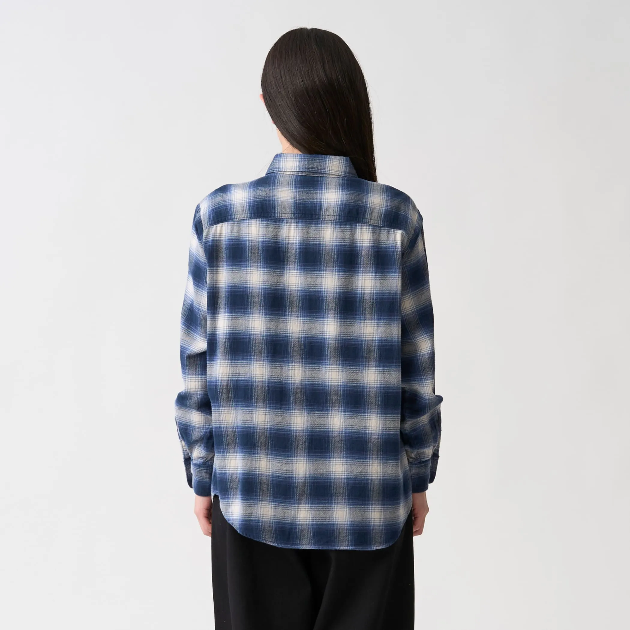 Women's Flannel Check Regular Collar Shirt sold by Danton product image thumbnail 5