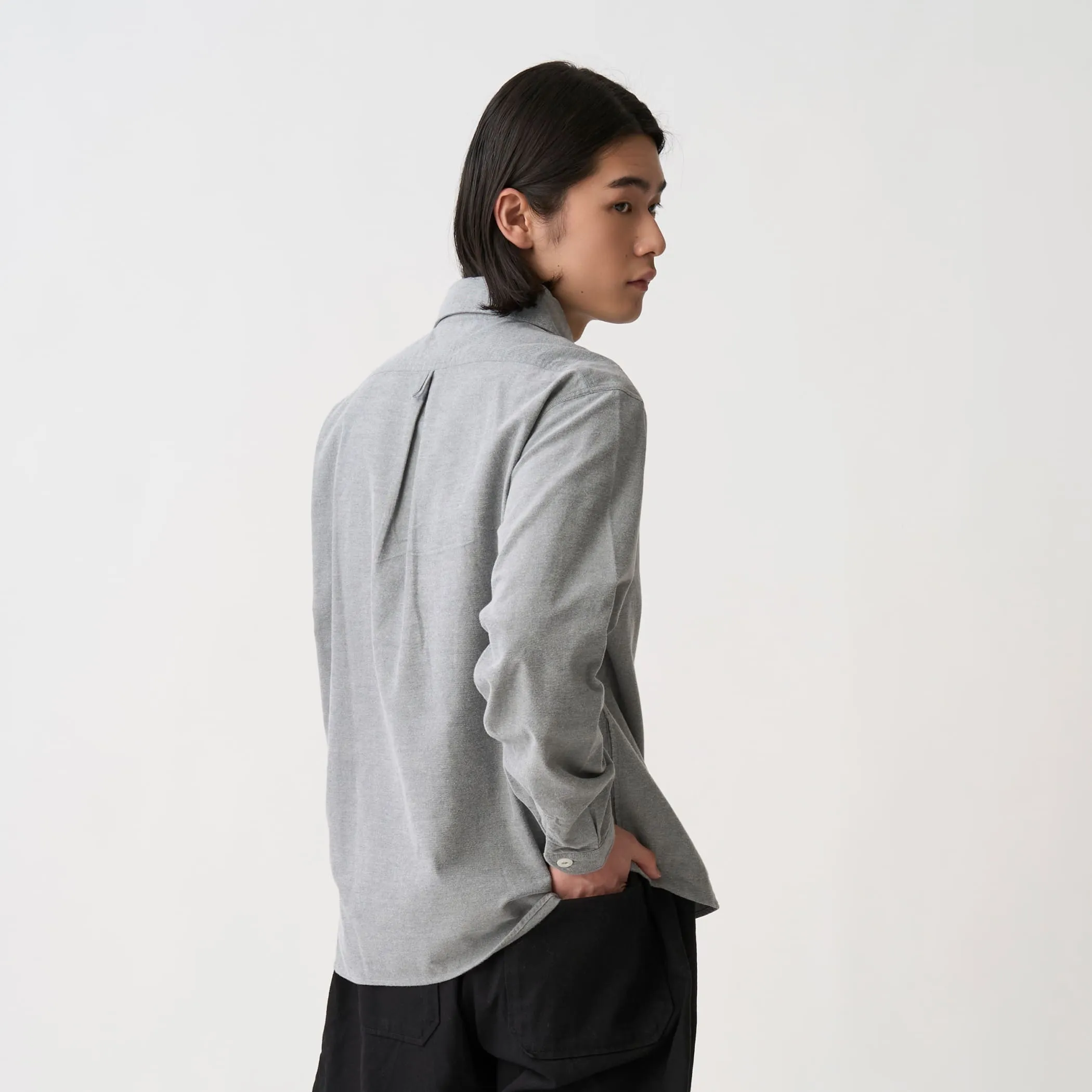 Men's Cotton Flannel Round Collar Pullover Shirt sold by Danton product image thumbnail 4