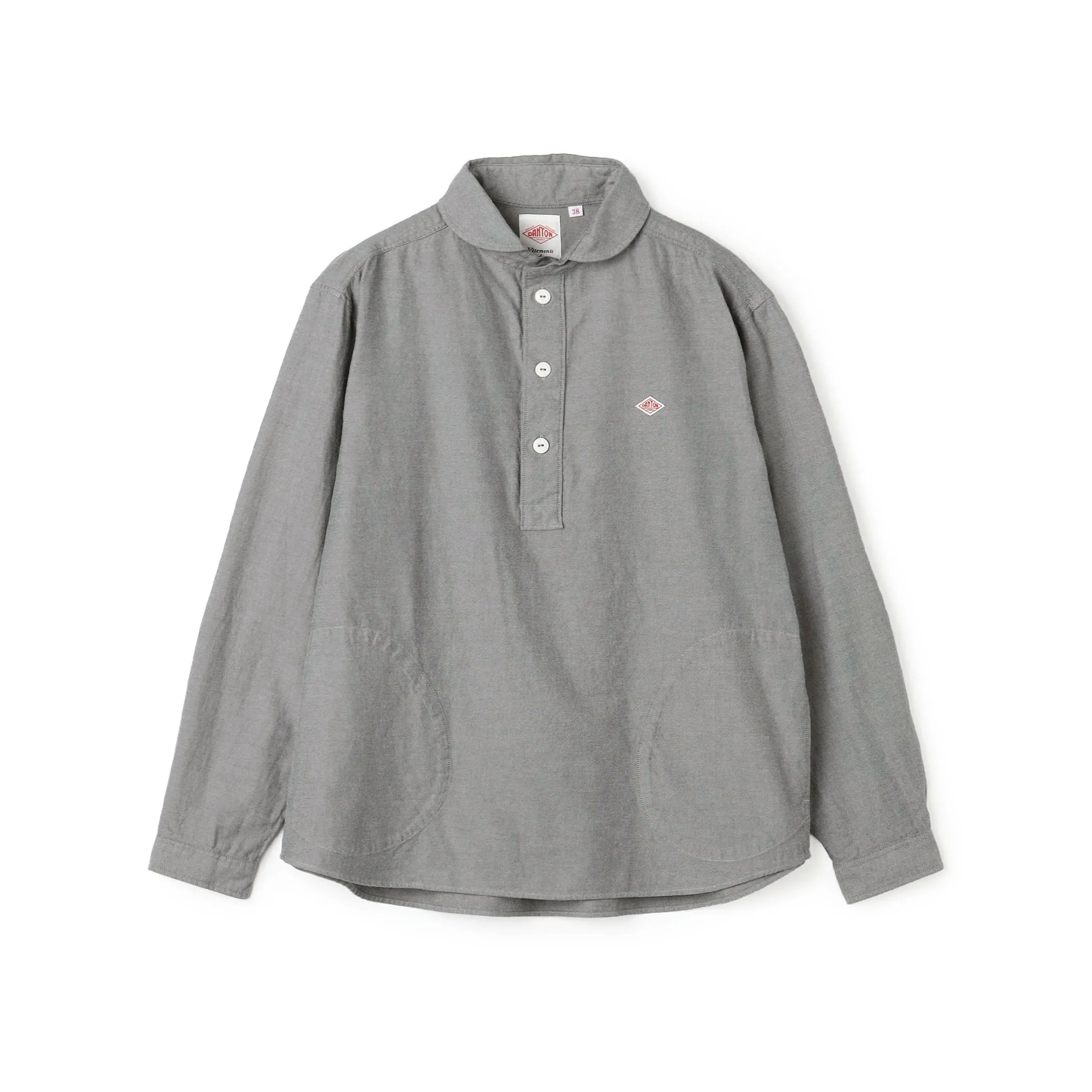 Men's Cotton Flannel Round Collar Pullover Shirt sold by Danton