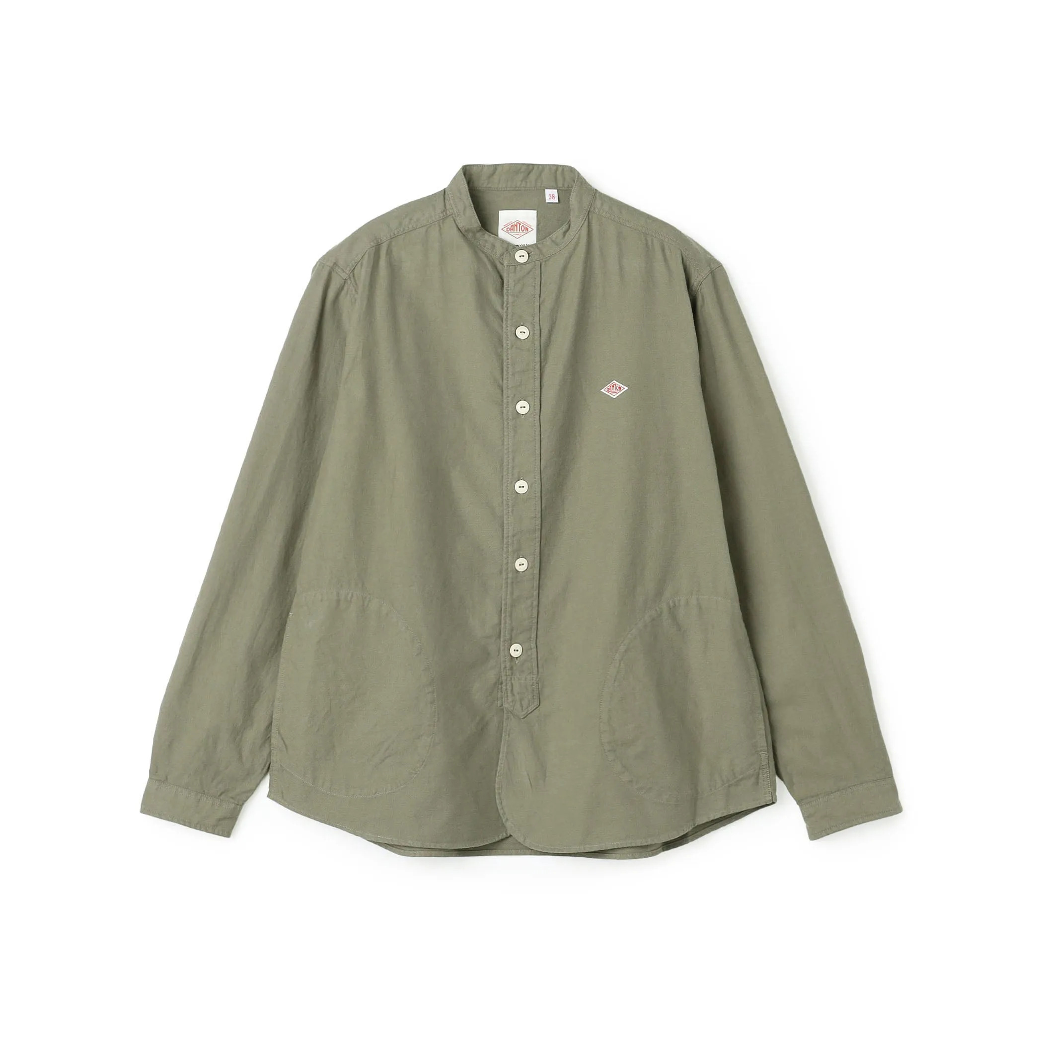 Men's Cotton Flannel Band Collar Shirt sold by Danton