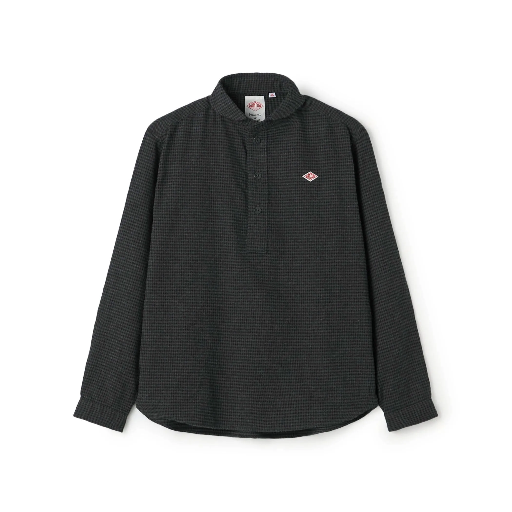Women's Flannel Round Collar Pullover Shirt - Check sold by Danton