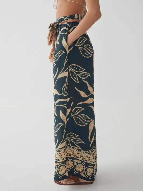 Tess Pant - Angaga Blue sold by Maison Hotel