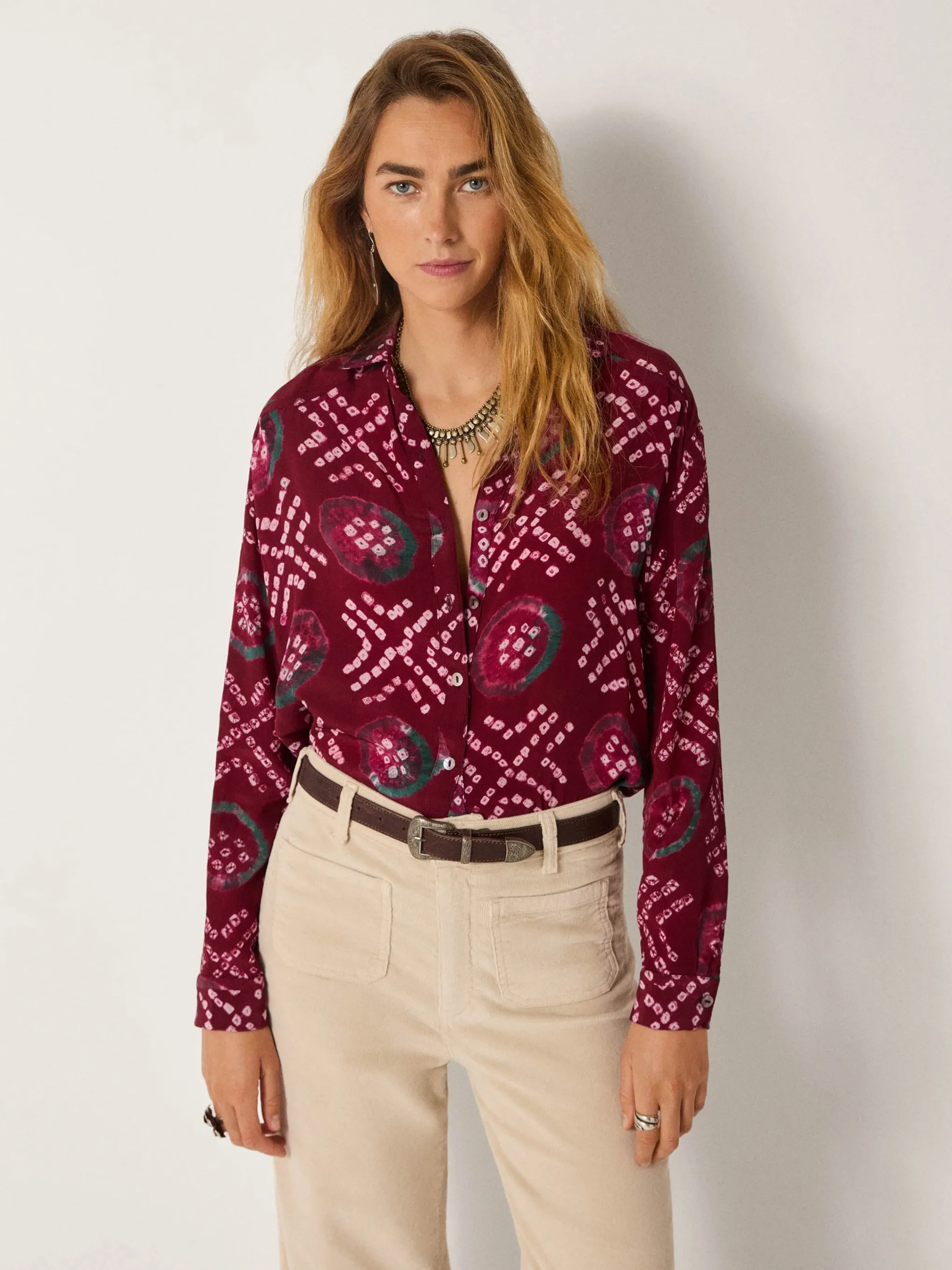 Ana Blouse - Wine Amethyst sold by Maison Hotel product image thumbnail 2