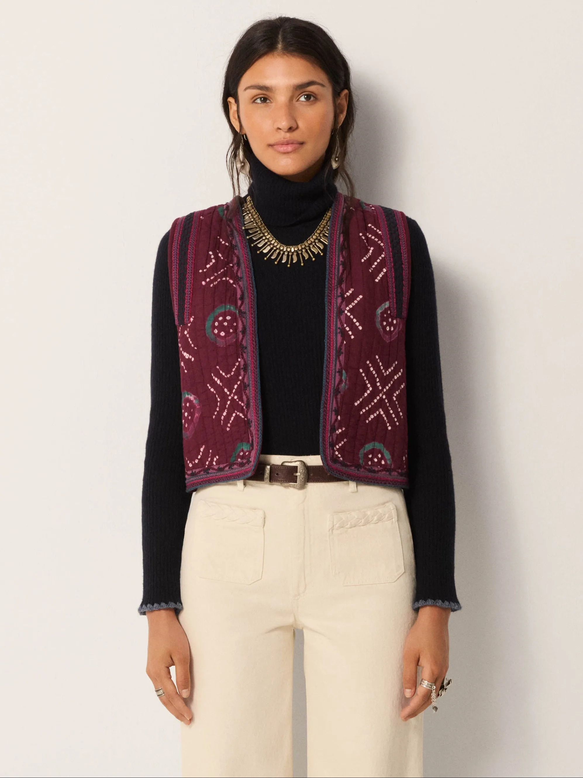 Natalie Vest - Wine Amethyst sold by Maison Hotel