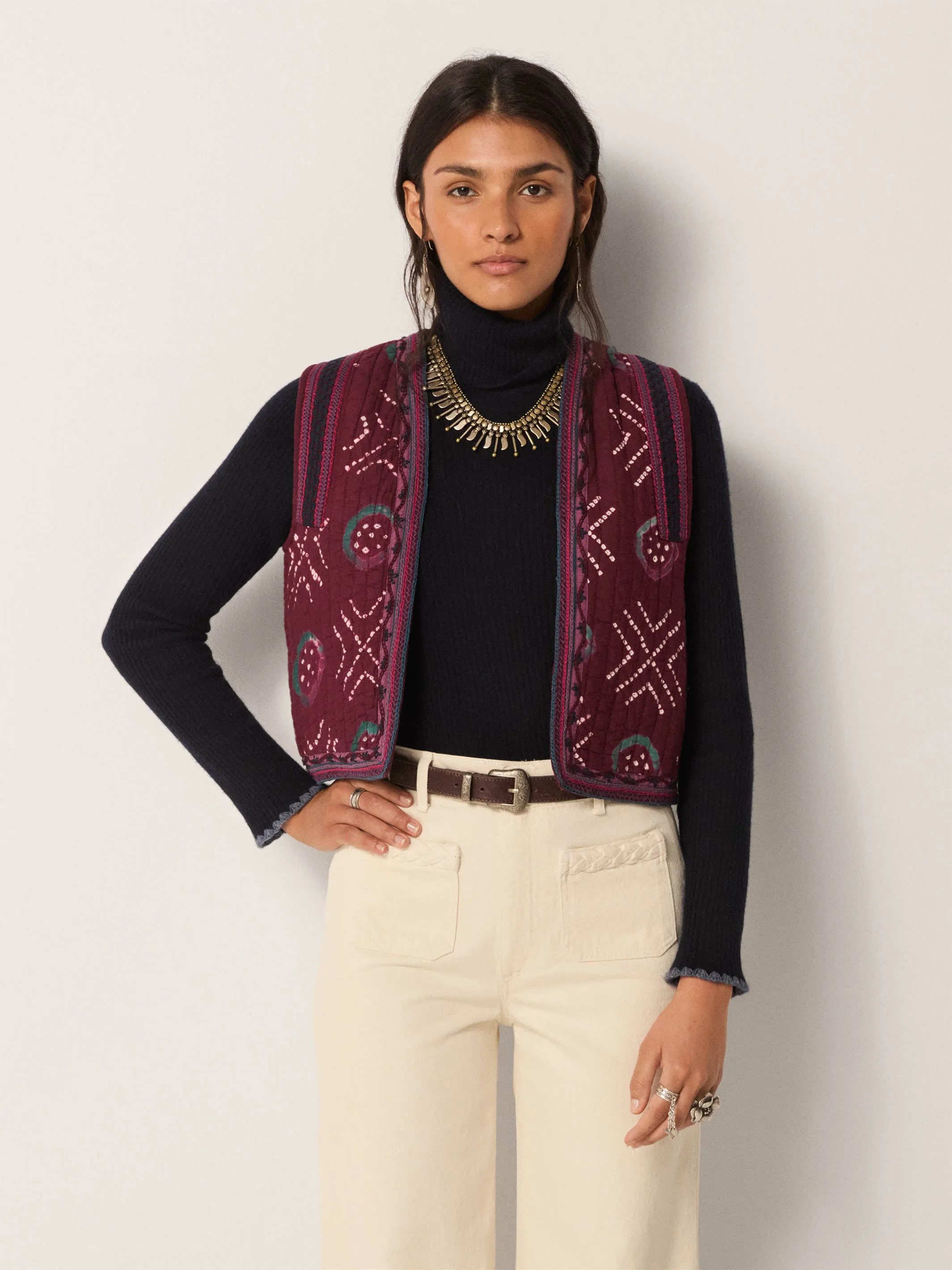 Natalie Vest - Wine Amethyst sold by Maison Hotel product image thumbnail 4