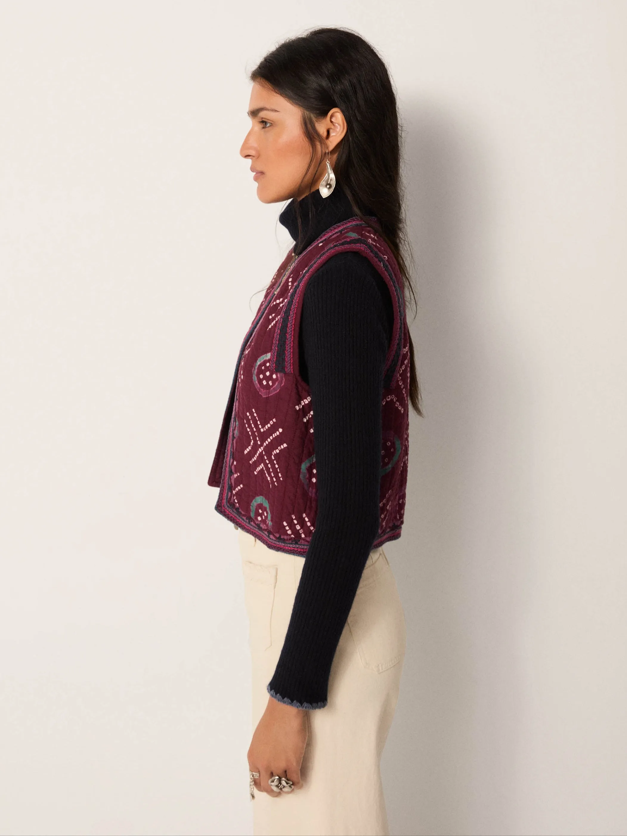 Natalie Vest - Wine Amethyst sold by Maison Hotel product image thumbnail 2