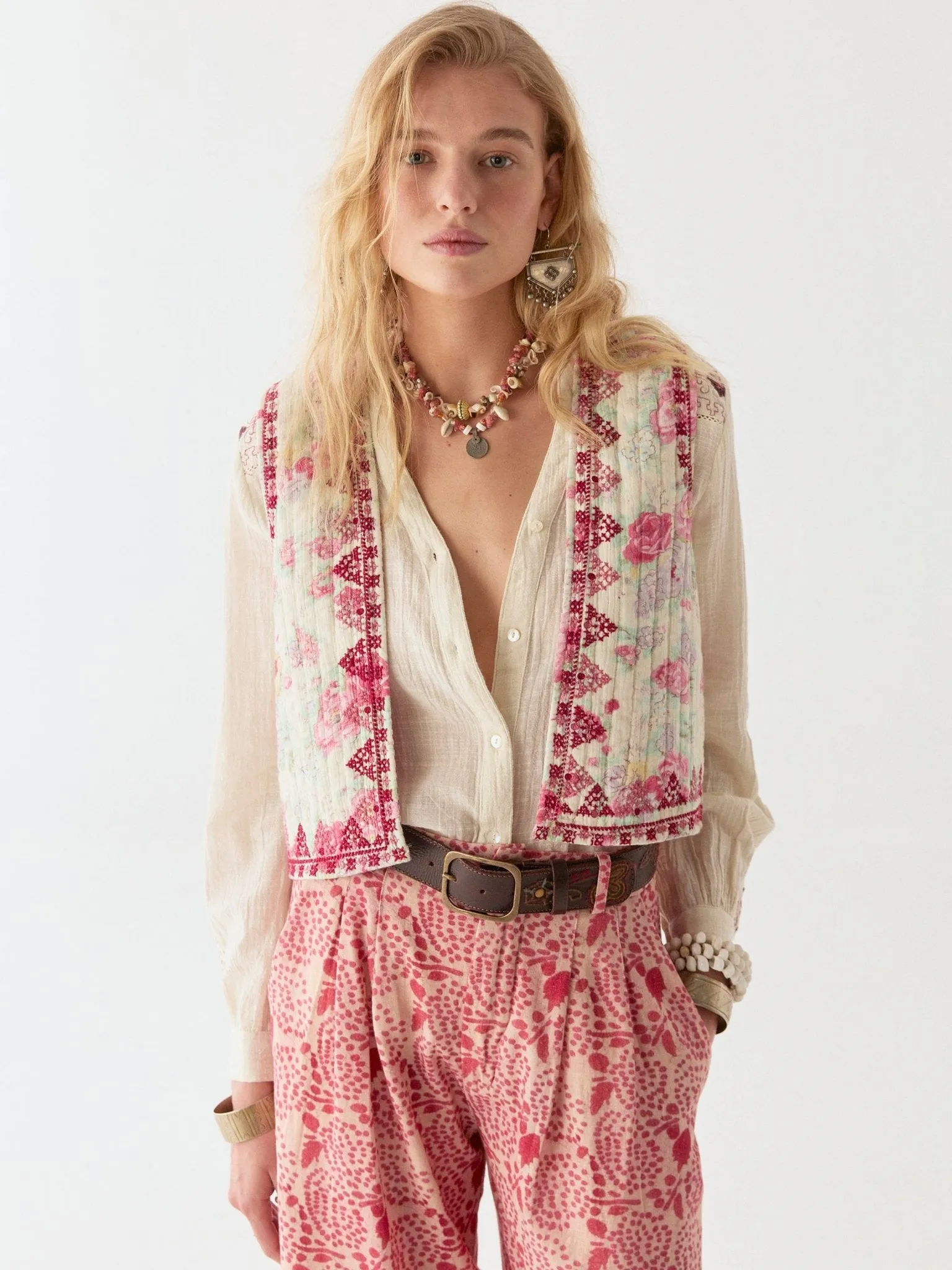 Ramona Vest - Candy Roses sold by Maison Hotel product image thumbnail 4