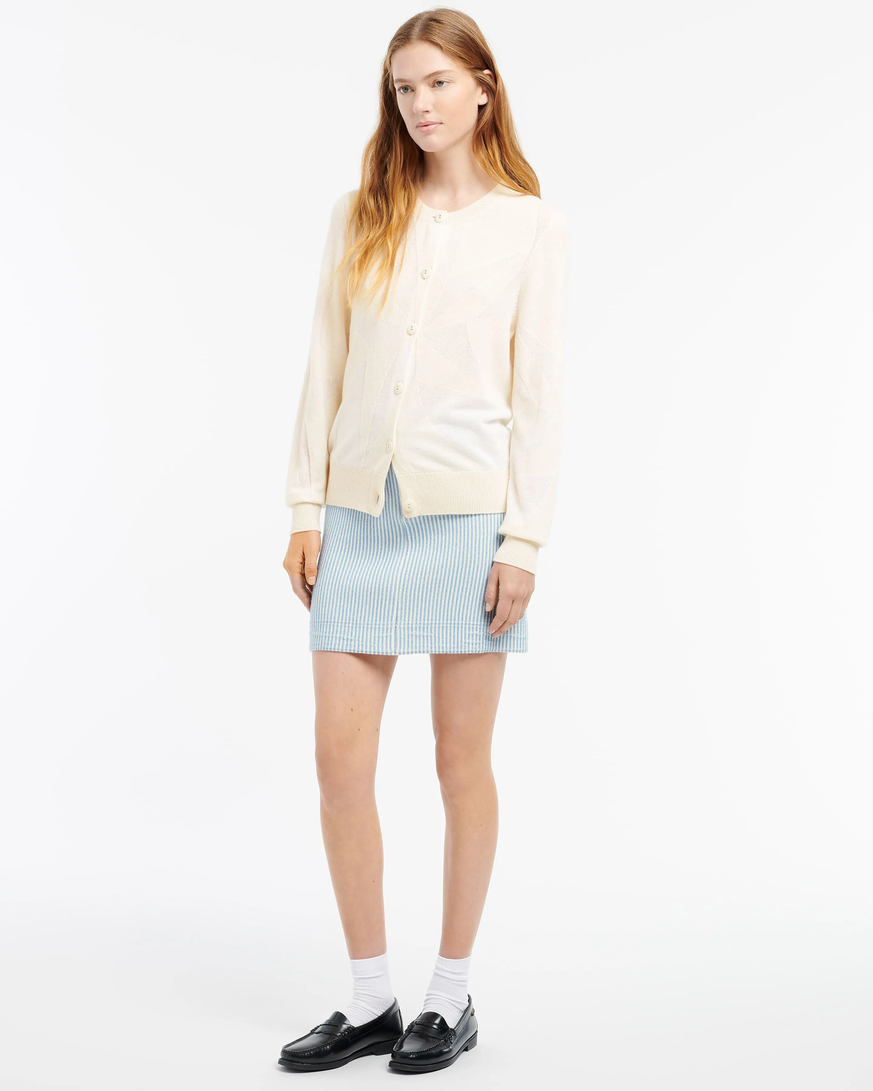 Cardigan en cachemire ultra fin et coton sold by Barrie product image thumbnail 4