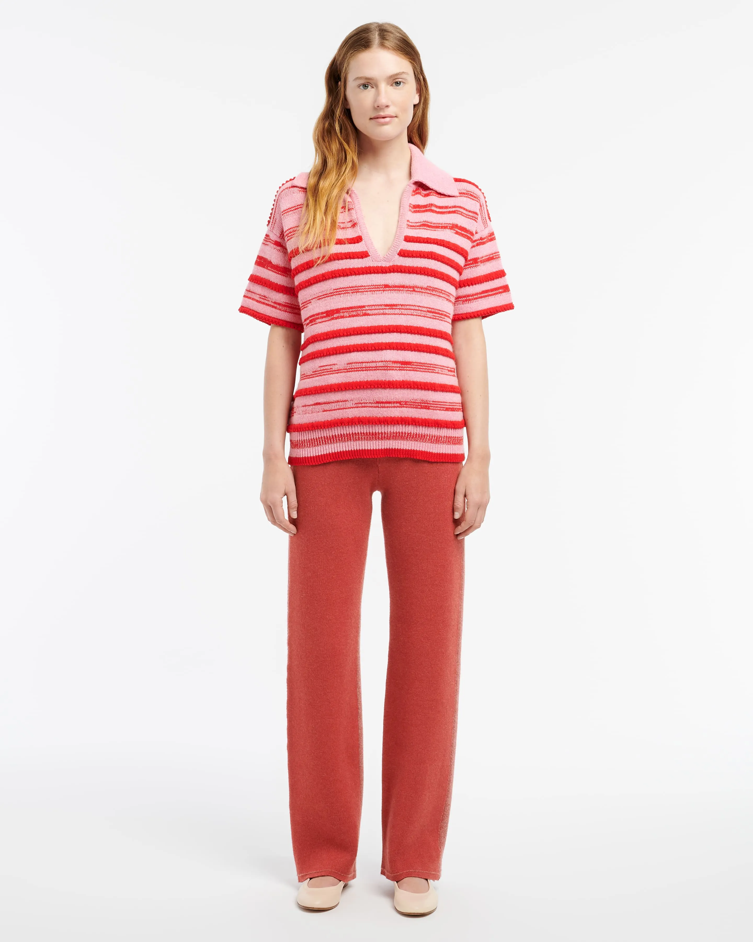 Polo en cachemire et coton à rayures sold by Barrie product image thumbnail 4