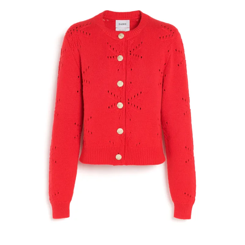 Cardigan en cachemire et coton à motif made by Barrie