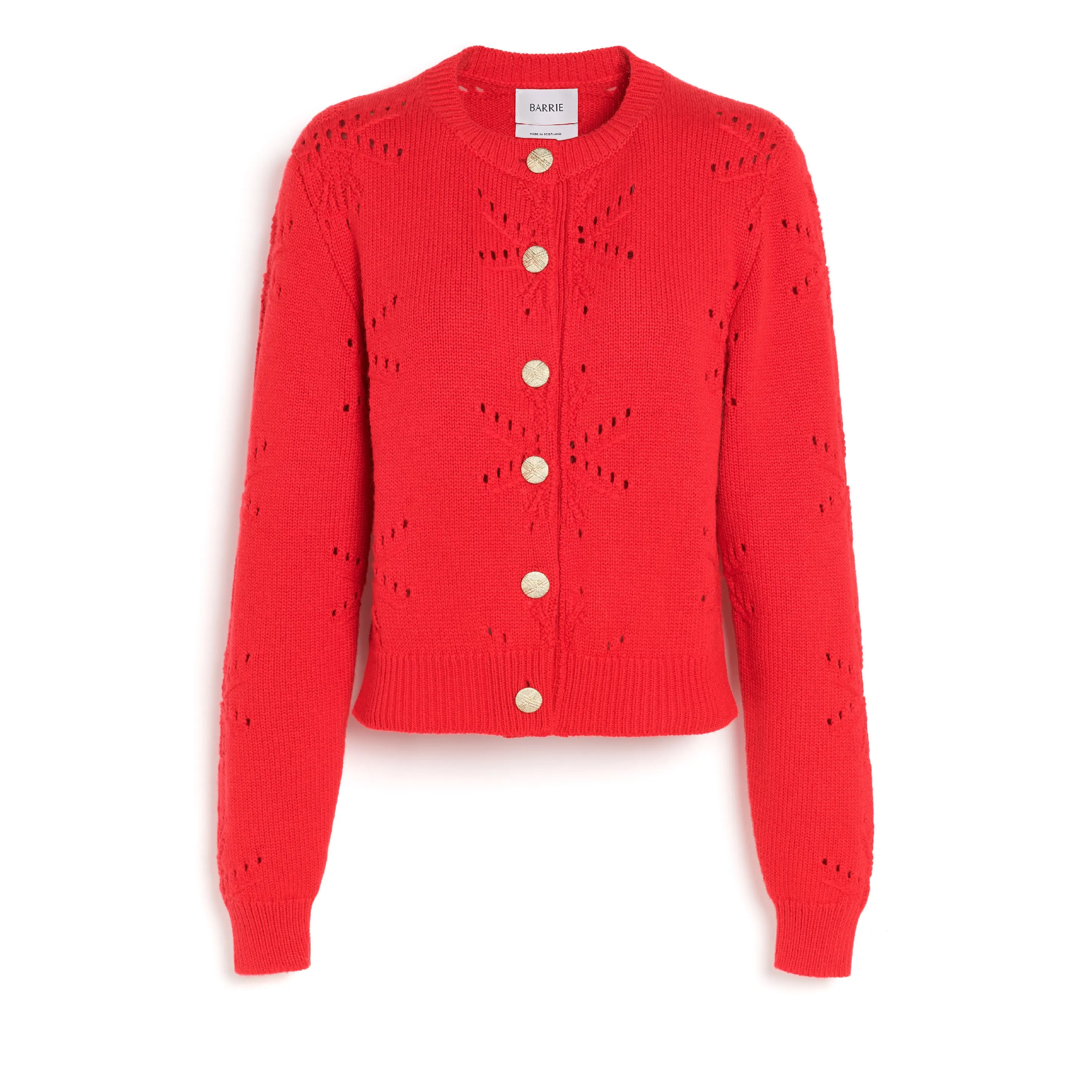 Cardigan en cachemire et coton à motif sold by Barrie