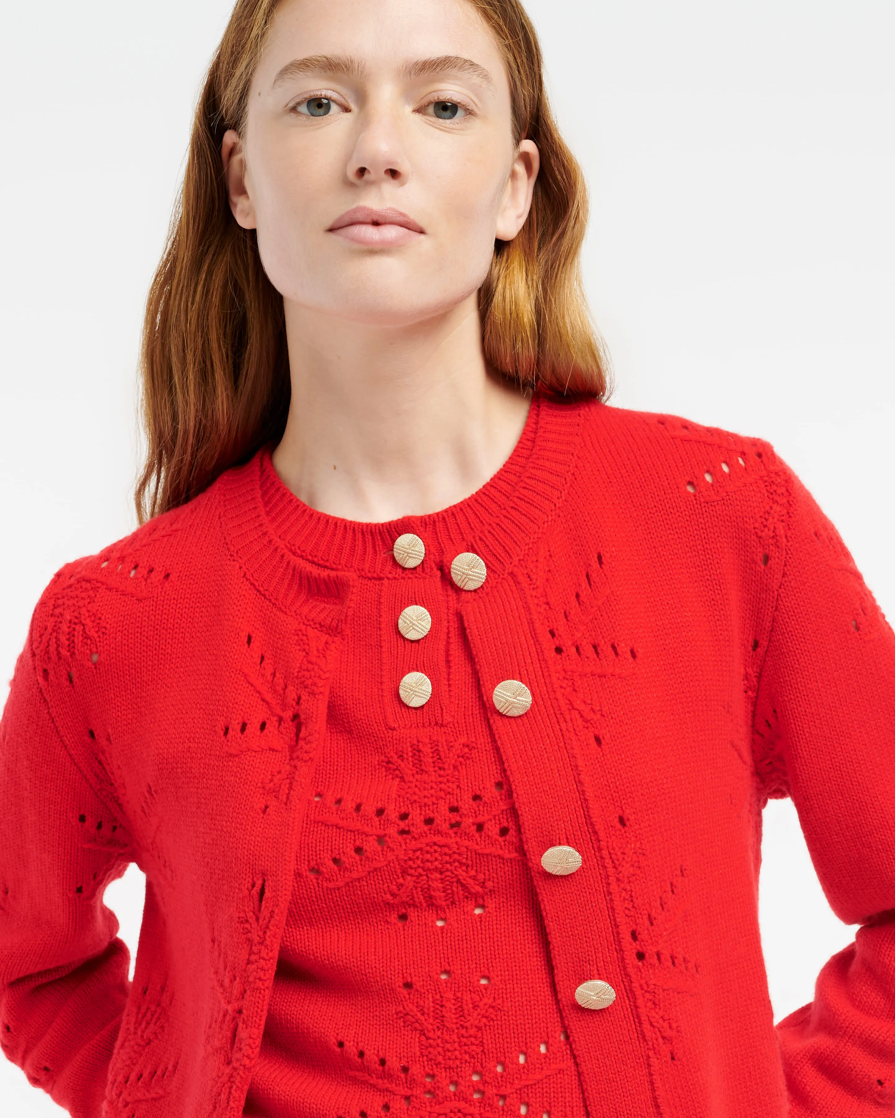 Cardigan en cachemire et coton à motif sold by Barrie product image thumbnail 2