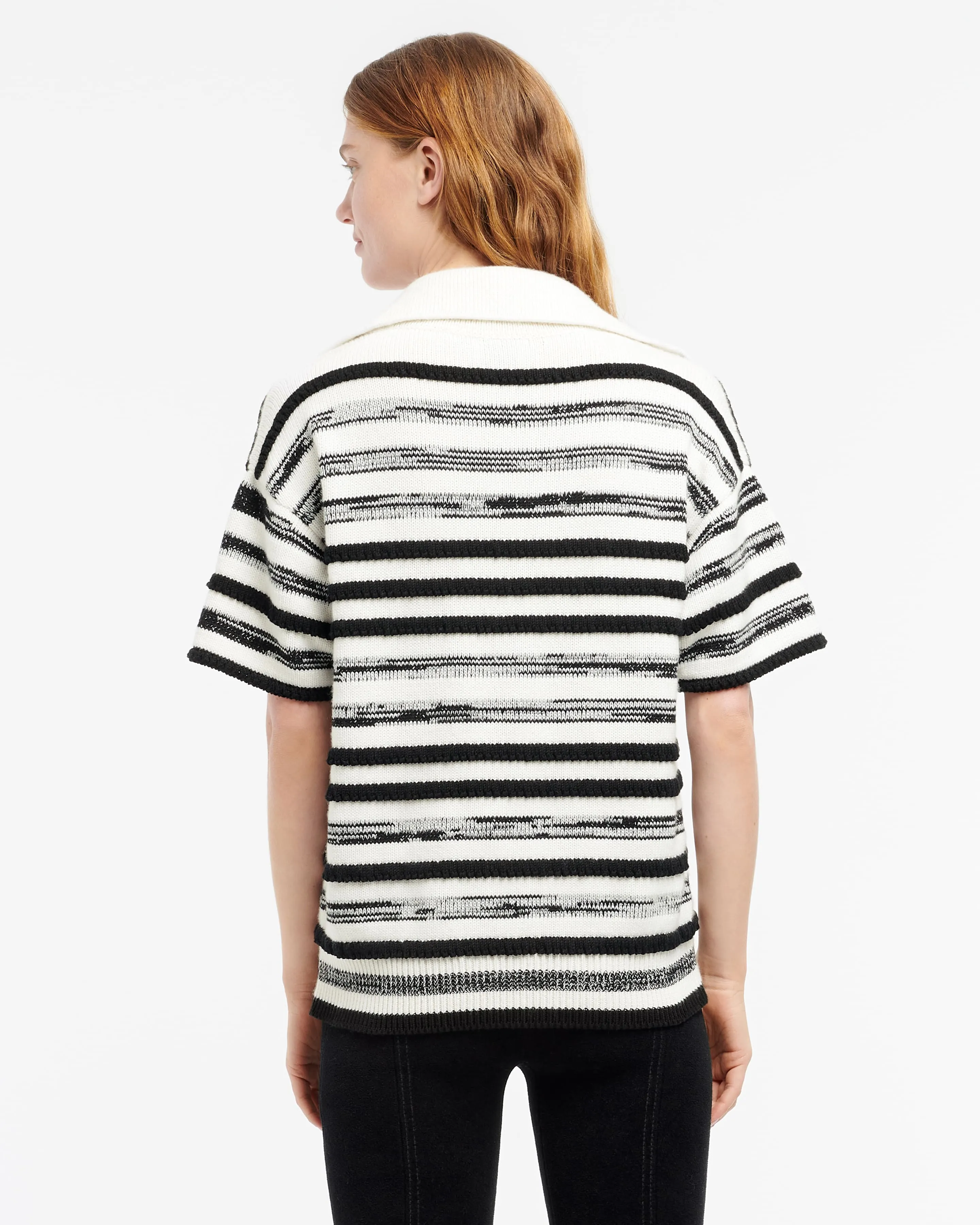 Polo en cachemire et coton à rayures sold by Barrie product image thumbnail 4