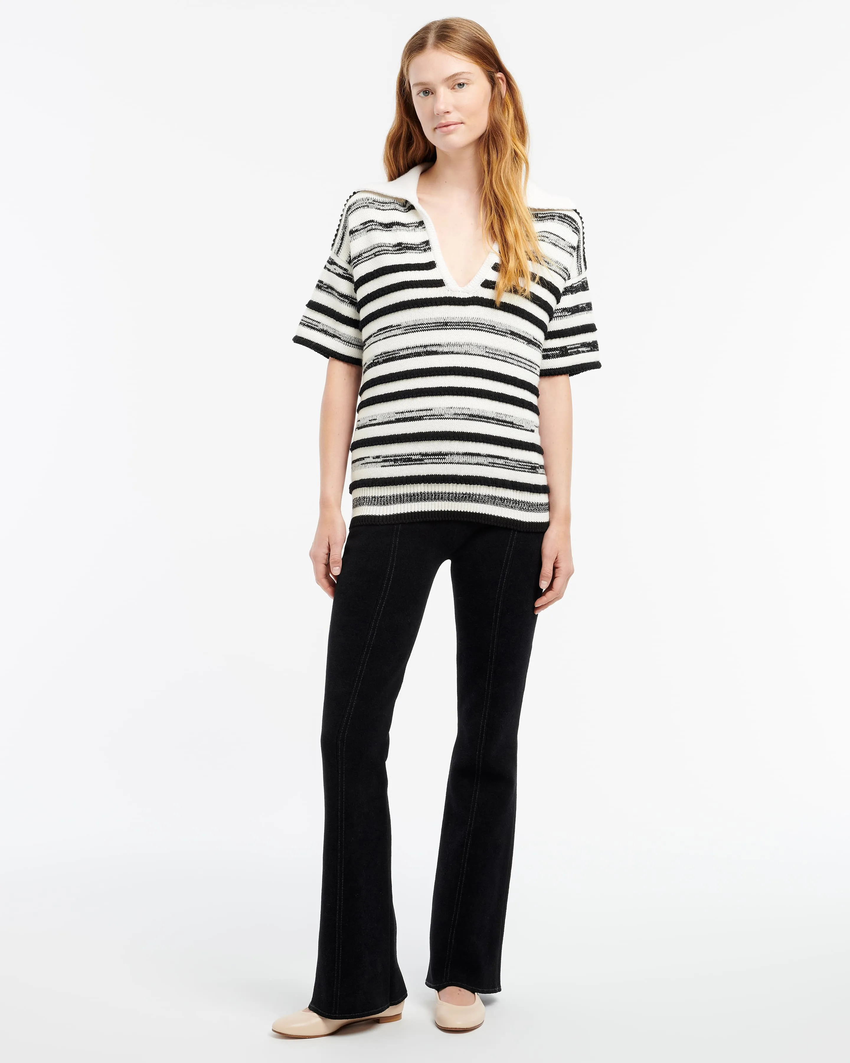 Polo en cachemire et coton à rayures sold by Barrie product image thumbnail 5